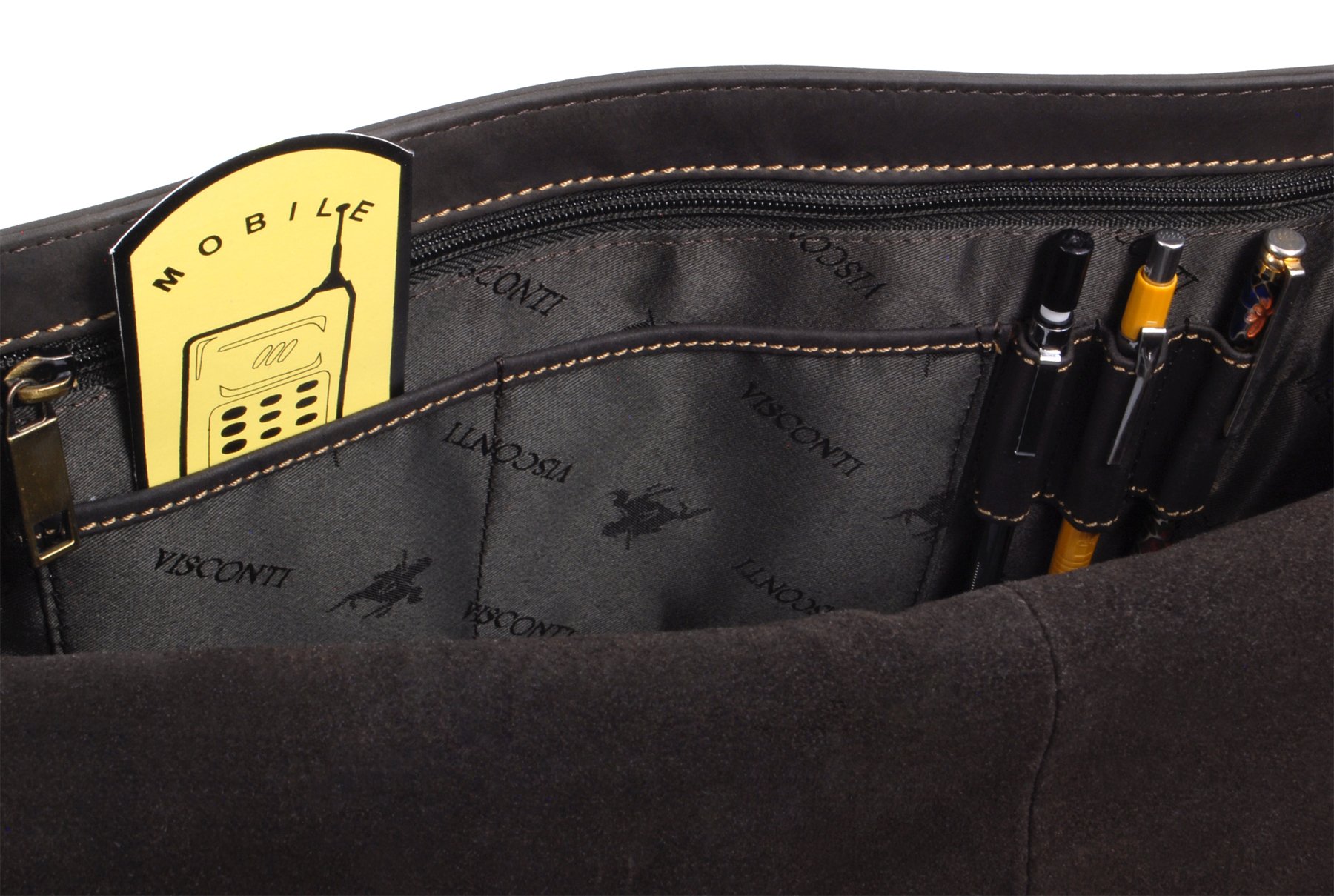 Visconti Hunters Bags 18797 Chiaro borsa messenger pelle PC 13