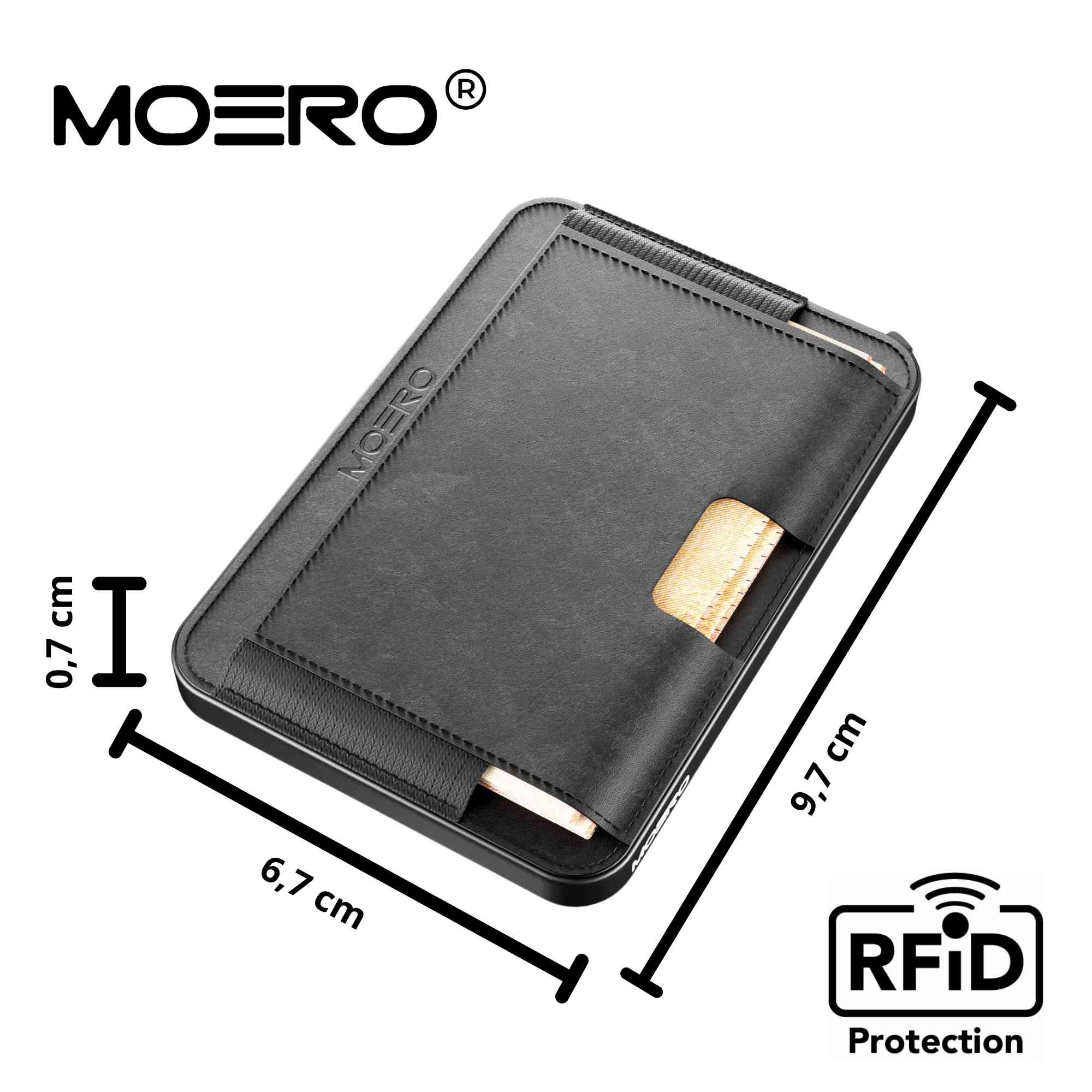Moero Linea M2 MagSafe portafoglio Black RFID