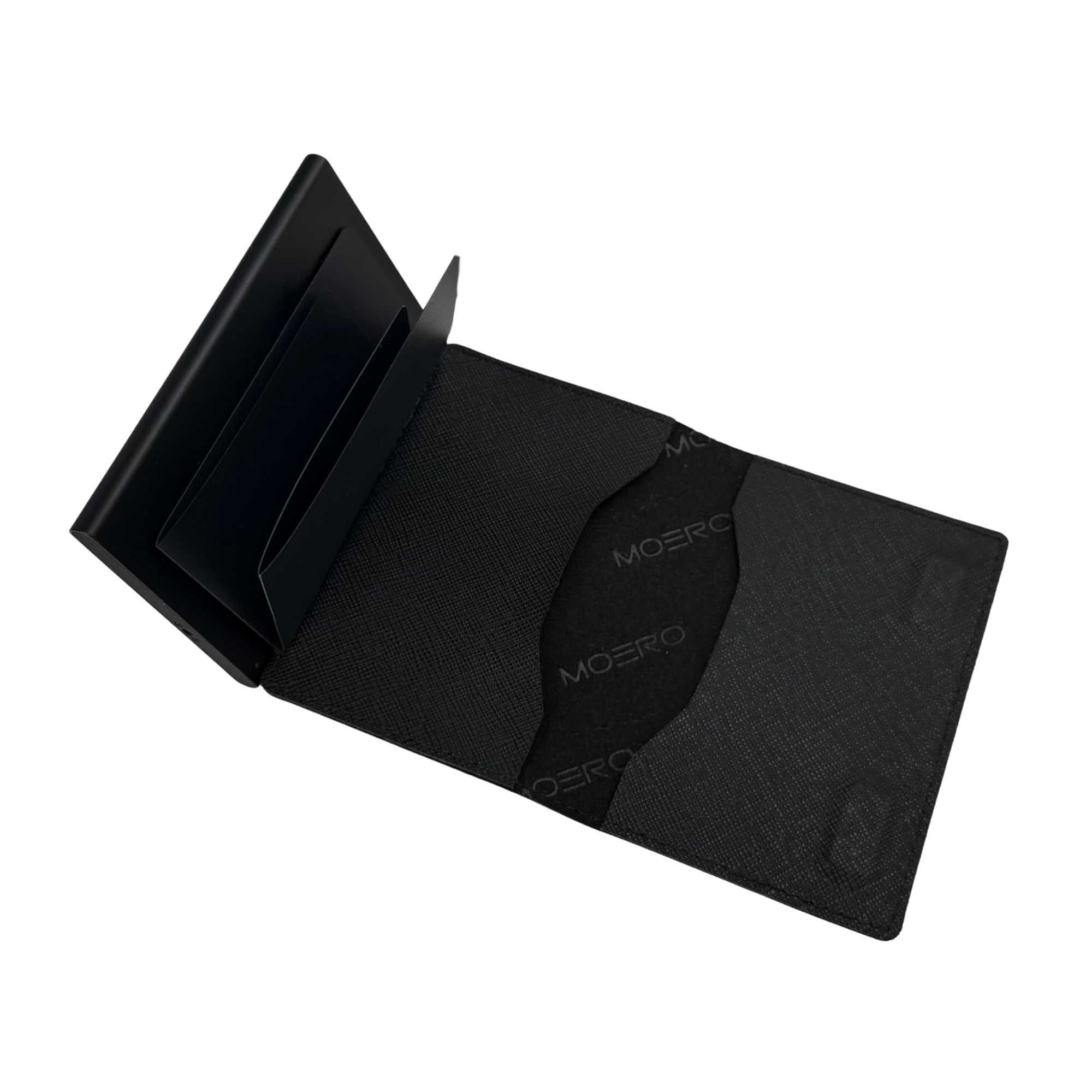 Moero Linea Air AIR Saffiano portafoglio nero ultr slim RFID