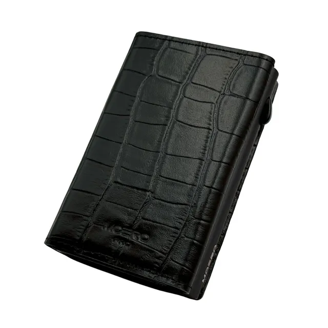 Moero Linea PRO Croco portafoglio nero RFID effetto coccodrillo
