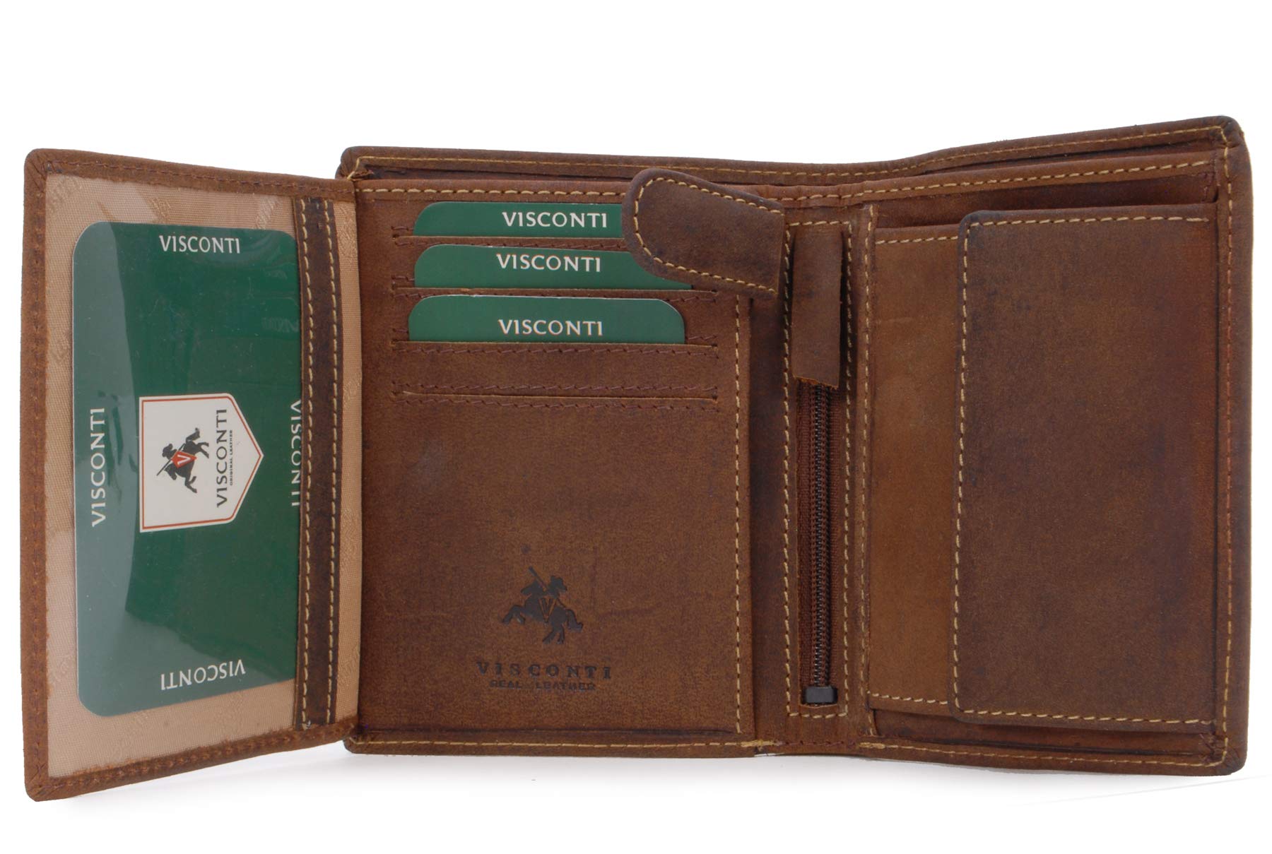 Visconti Hunters Wallets 709 Rifle portafoglio uomo Olio Marrone Chiaro RFID