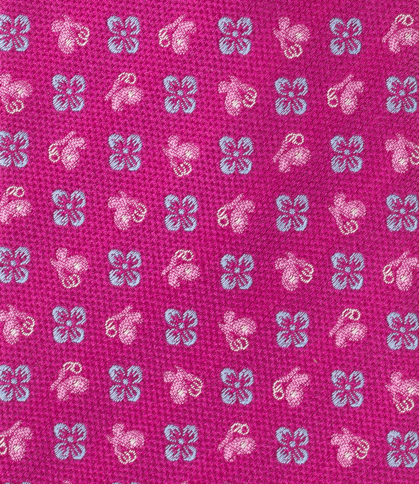 Miguel Bellido Corbatas Corbata de seda natural con motivos florales corbata Rosa jacquard