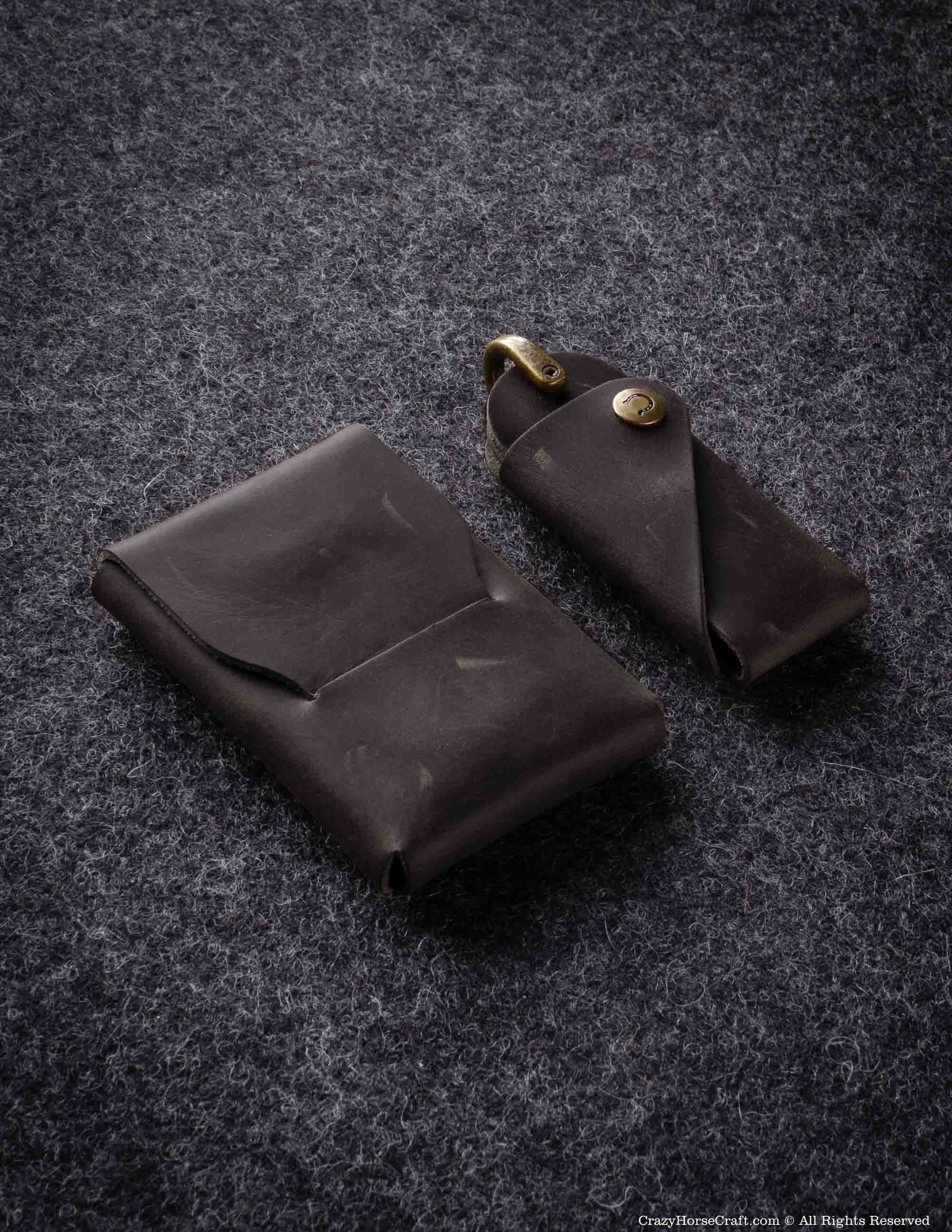 Crazy Horse Craft Wallets & Card Holders set portacarte slim e portachiavi