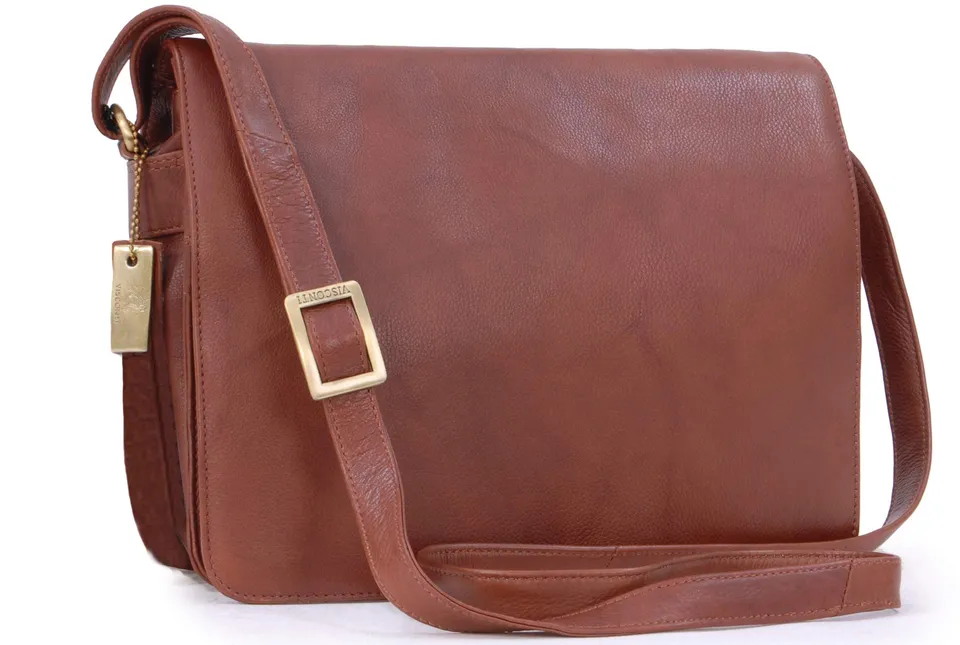 Visconti Atlantic 754 Tess borsa messenger in pelle Marrone