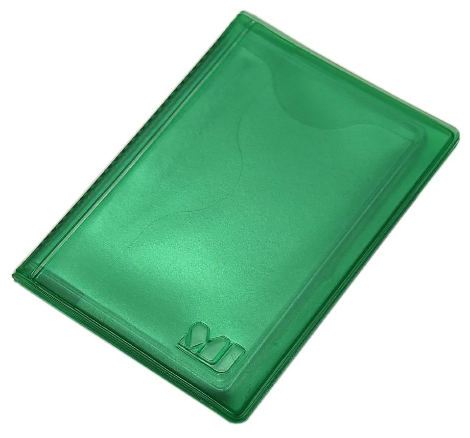 myledershop Kredit- und Visitenkartenetuis porta carte di credito 12 scomparti verde