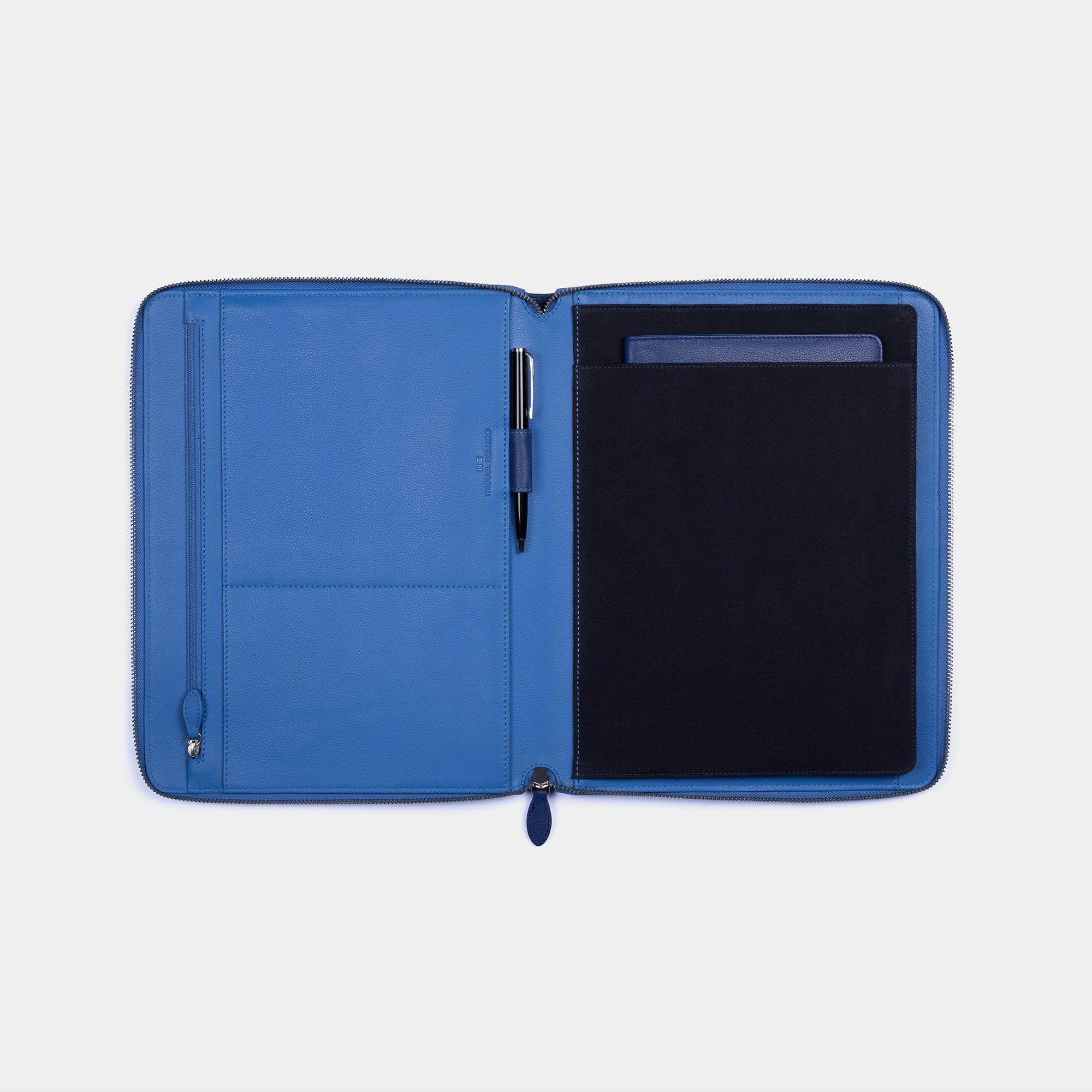 Miguel Bellido Accesorios funcionales organizzatore documenti in pelle blu navy