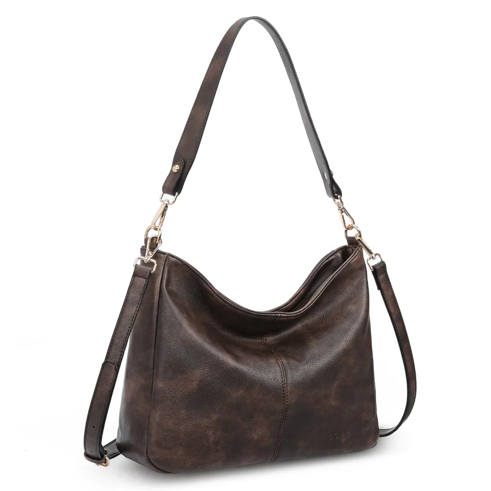 GOIACII BAG borsa a tracolla grande color caffè