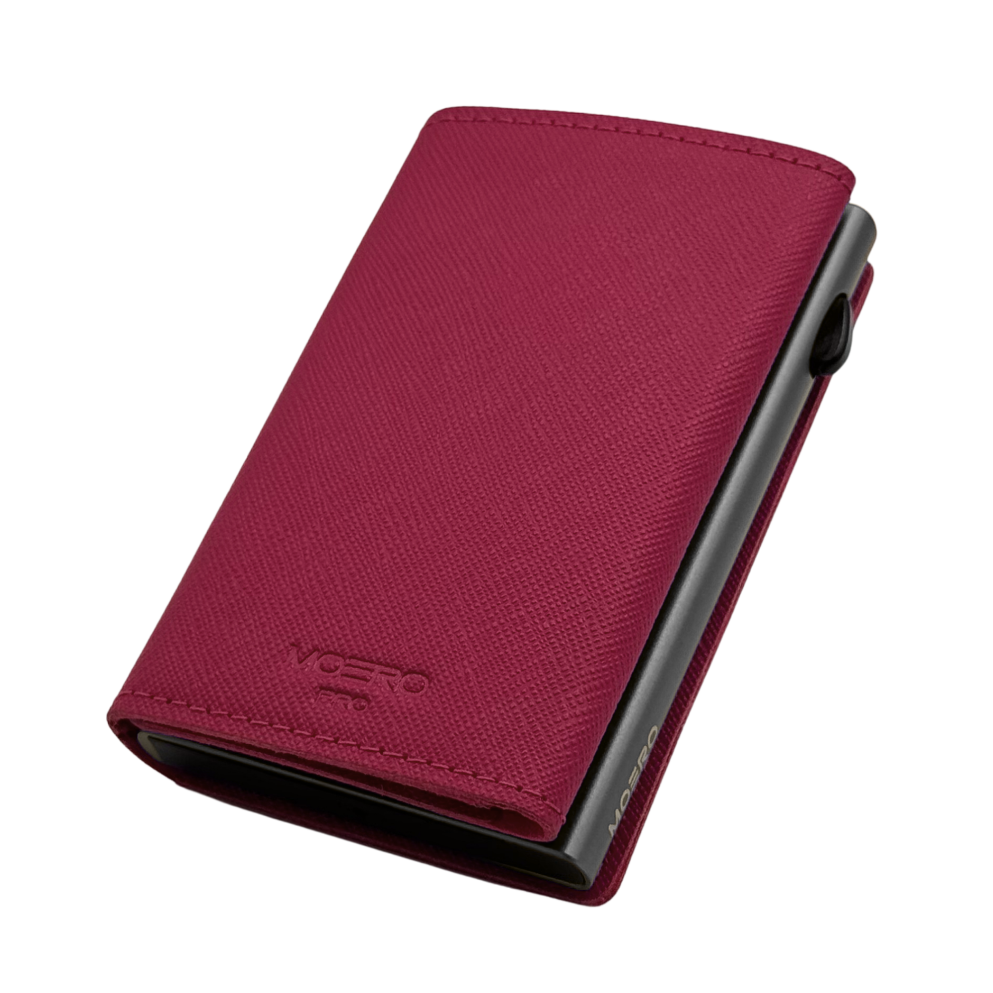 Moero Linea PRO Zip Saffiano portafoglio Magenta con portamonete zip