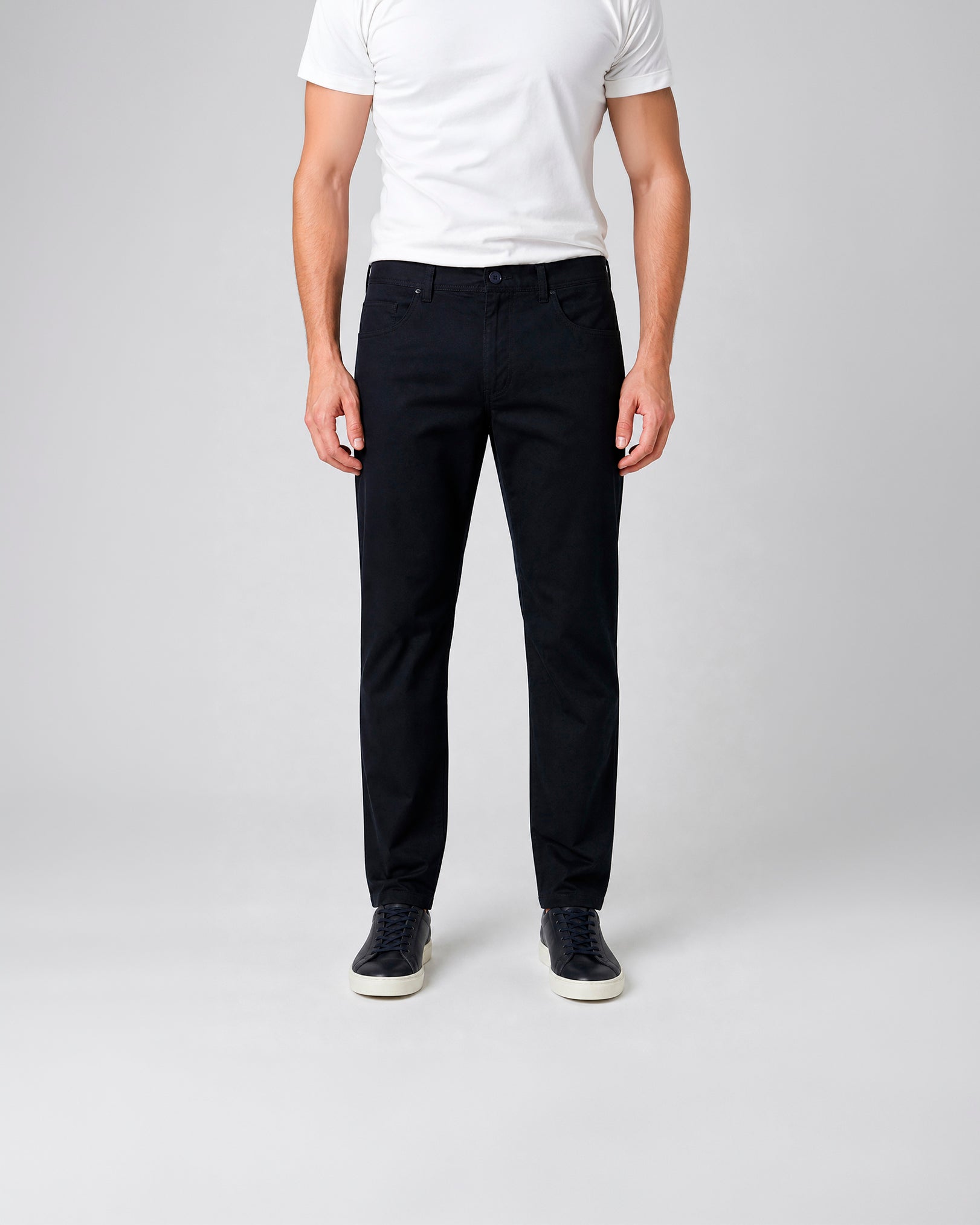 Miguel Bellido Pantalones pantalone casual 5 tasche blu in cotone elasticizzato