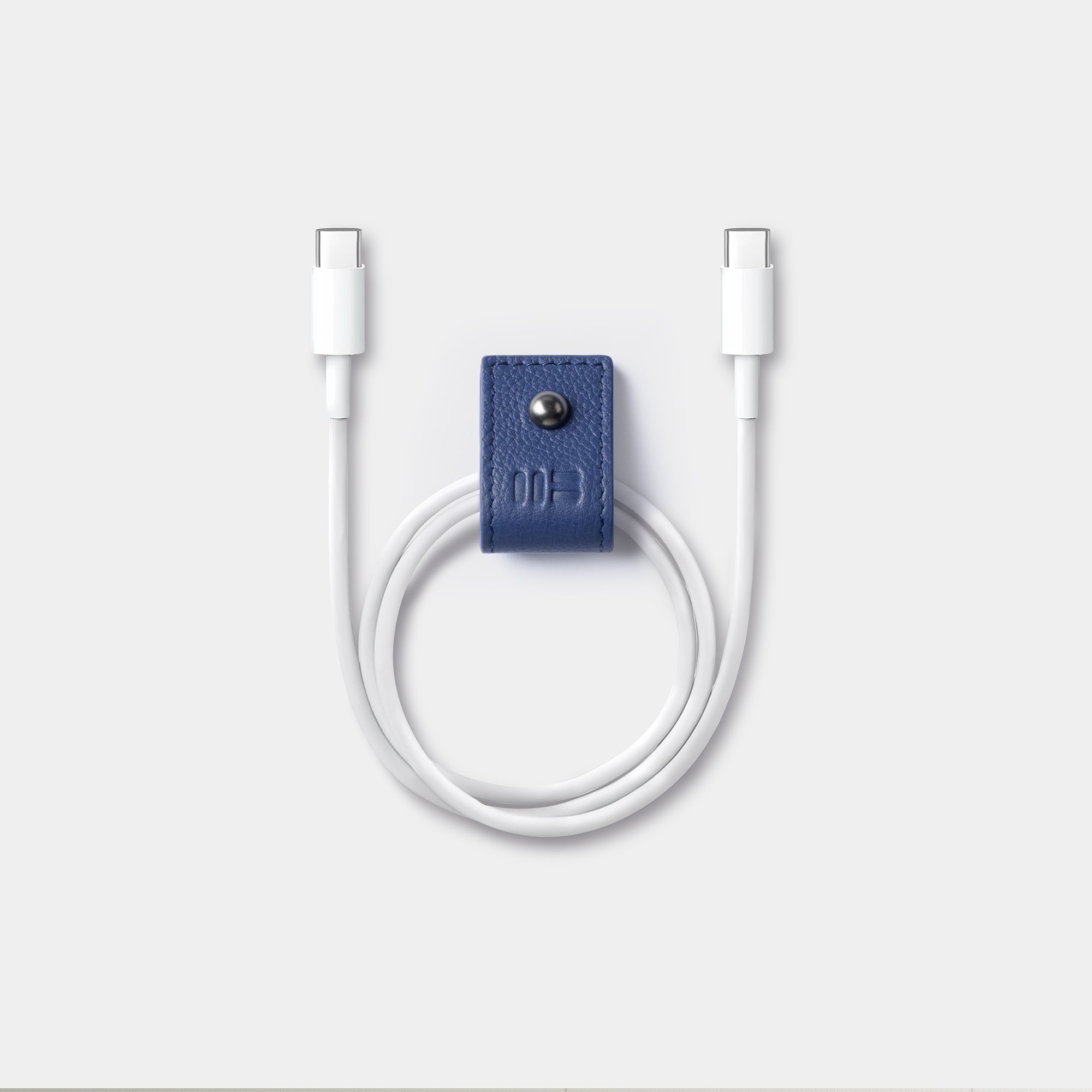 Miguel Bellido Accesorios funcionales Organizador de cables porta cavi in pelle blu
