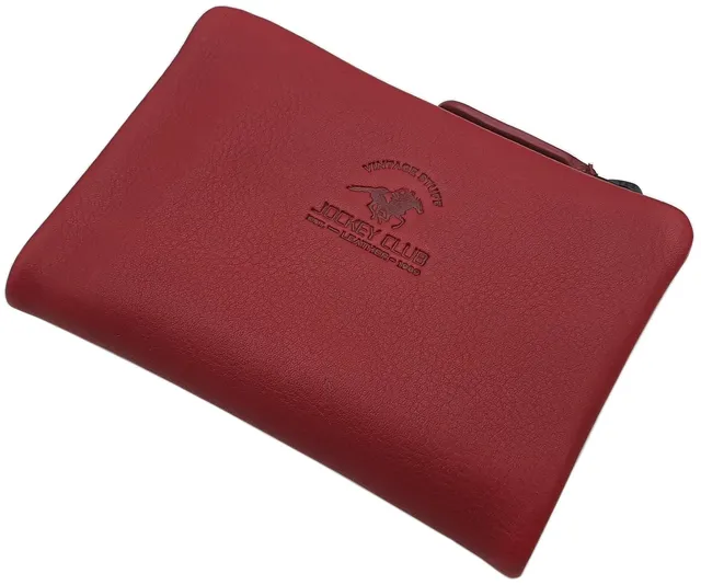 myledershop Herren Geldbörsen portafoglio uomo rosso ciliegia RFID