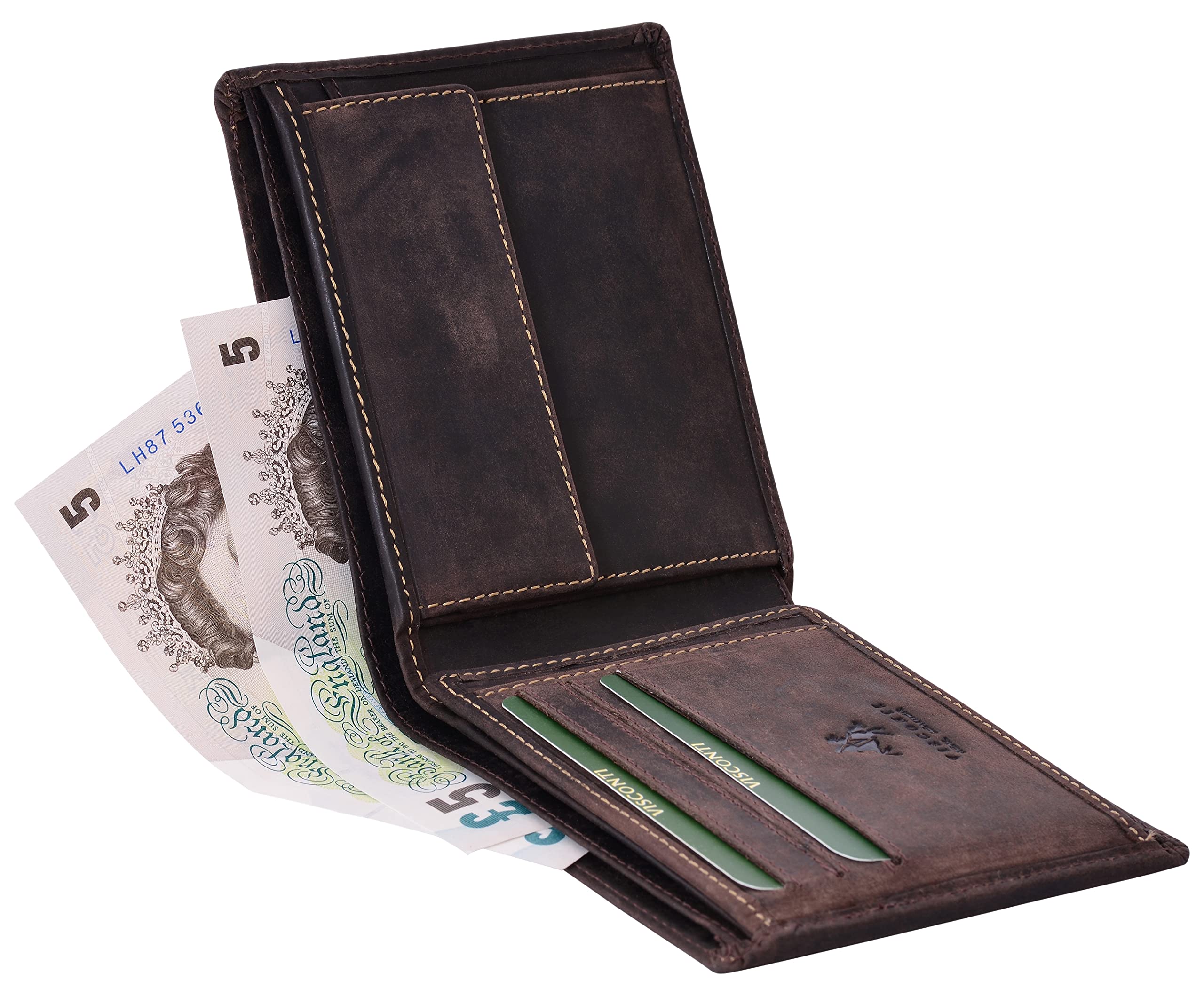 Visconti Hunters Wallets 701 portafoglio uomo olio marrone RFID