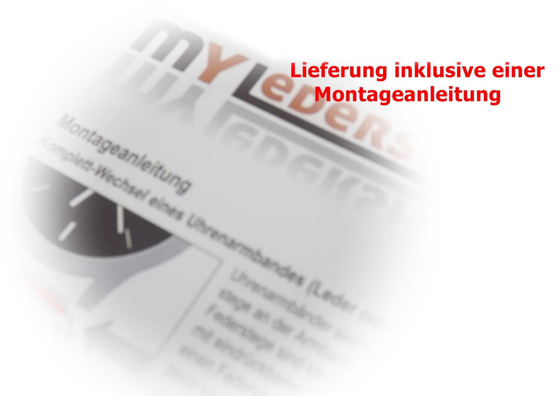 myledershop Uhrenarmbänder cinturino orologio 22 mm nero in pelle