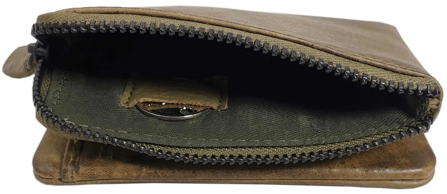 myledershop Herren Geldbörsen portafoglio oliva RFID NFC
