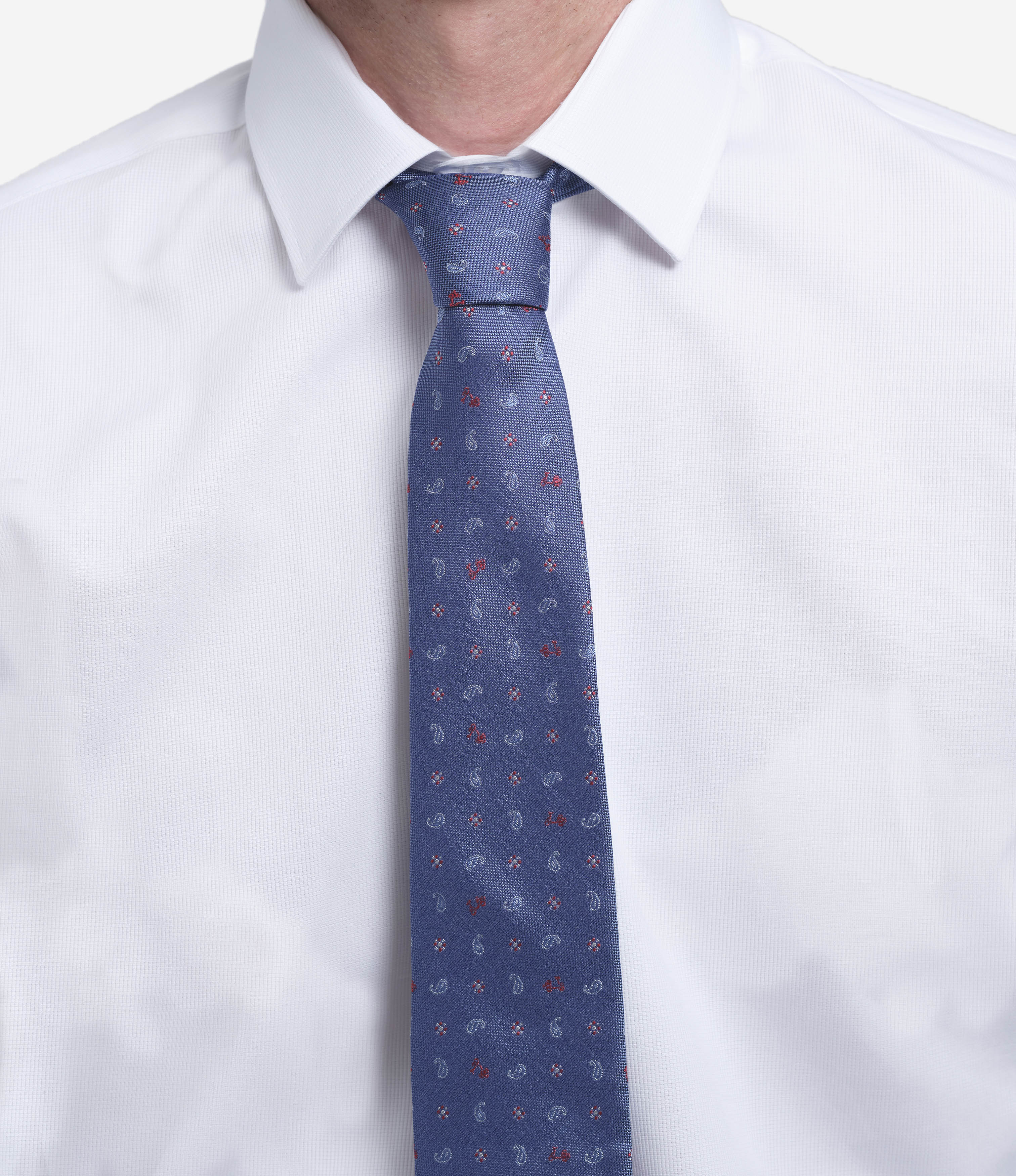 Miguel Bellido Corbatas Corbata de seda natural con micromotivos cravatta Navy