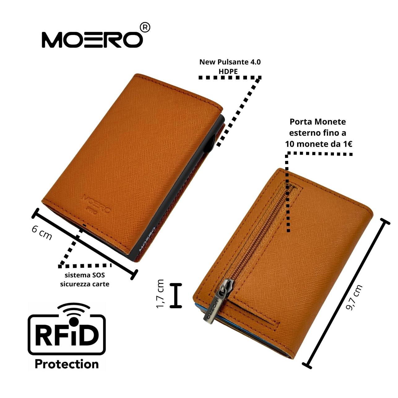 Moero Linea PRO Zip Saffiano portafoglio Ghianda 4.0 RFID