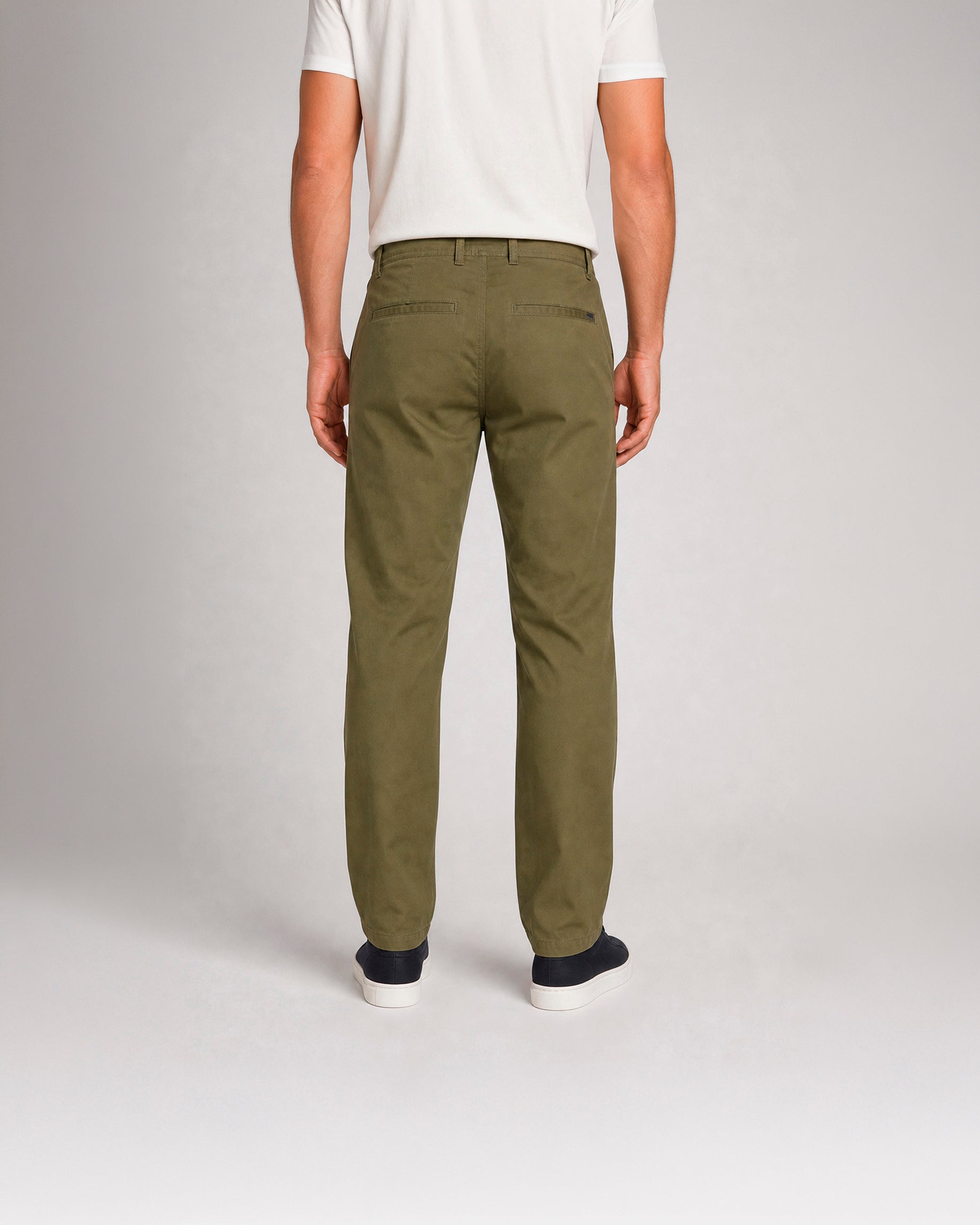 Miguel Bellido Pantalones pantaloni chino verde oliva in cotone elasticizzato