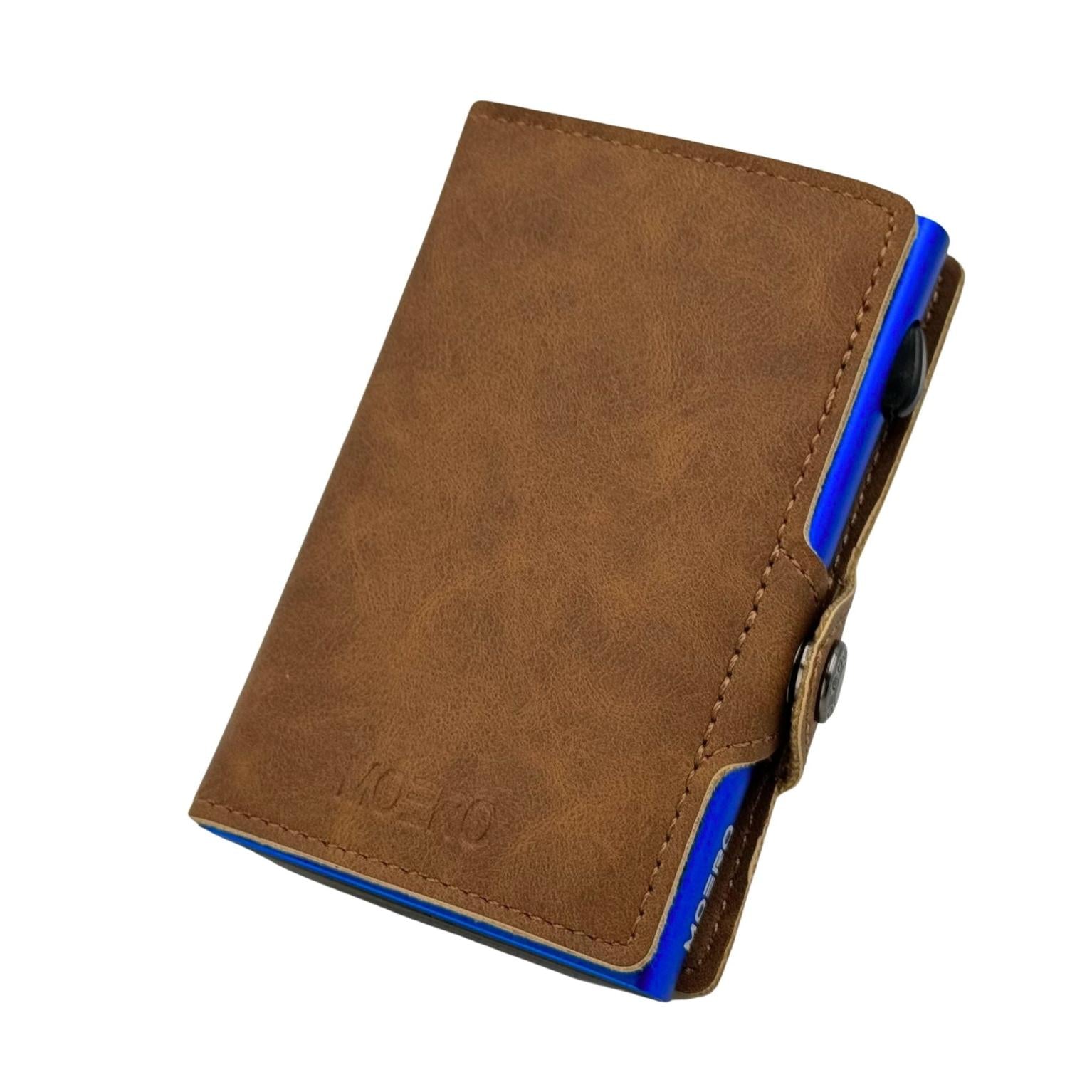 Moero Linea Classic Classic Zip Vintage portafoglio Marrone Chiaro RFID