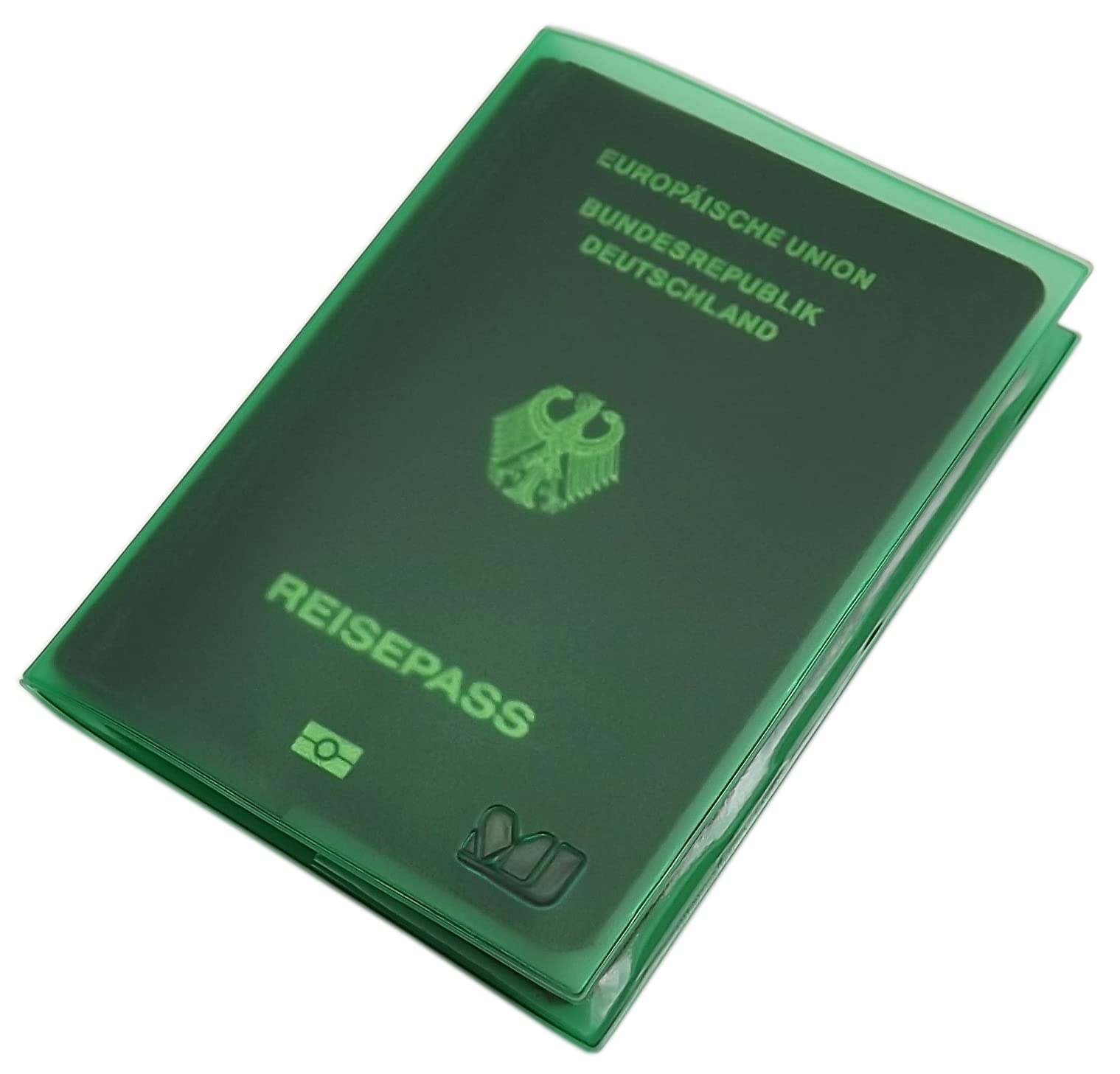 myledershop Impf- und Reisepass Mappen Custodie passaporto Verde 2 scomparti