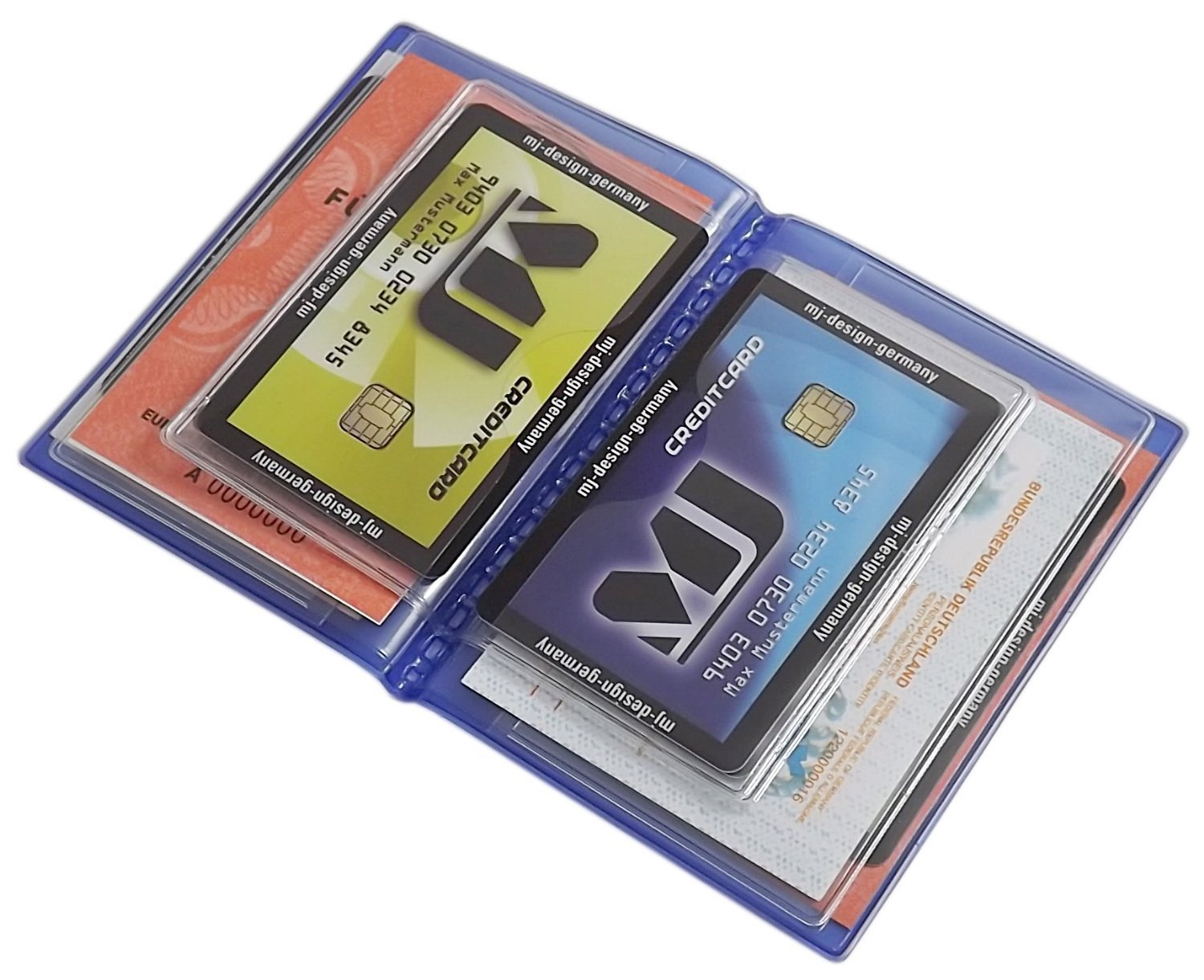 myledershop MJ-Design-Germany porta carte 10 scomparti lilla
