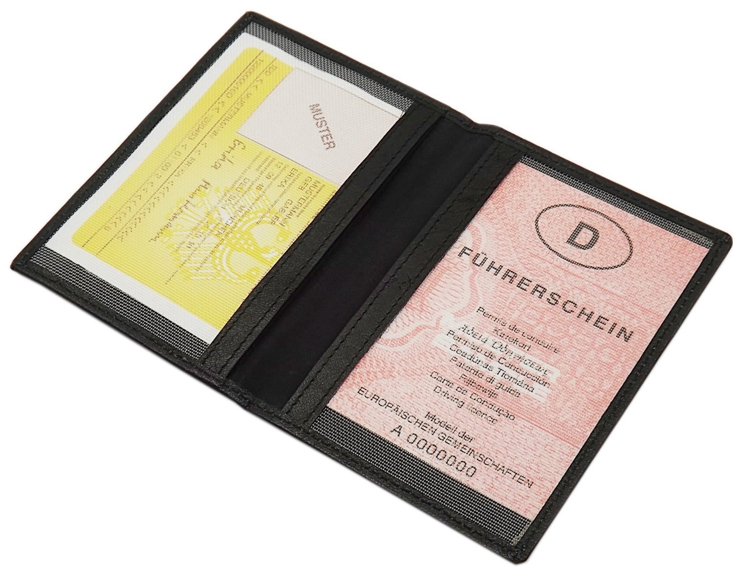 myledershop Karten- und Ausweisetuis porta documenti Bufalo Nero