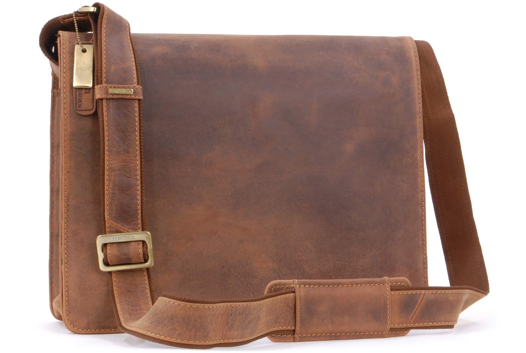 Visconti Hunters Bags 18548 messenger borsa a tracolla Olio Marrone Chiaro