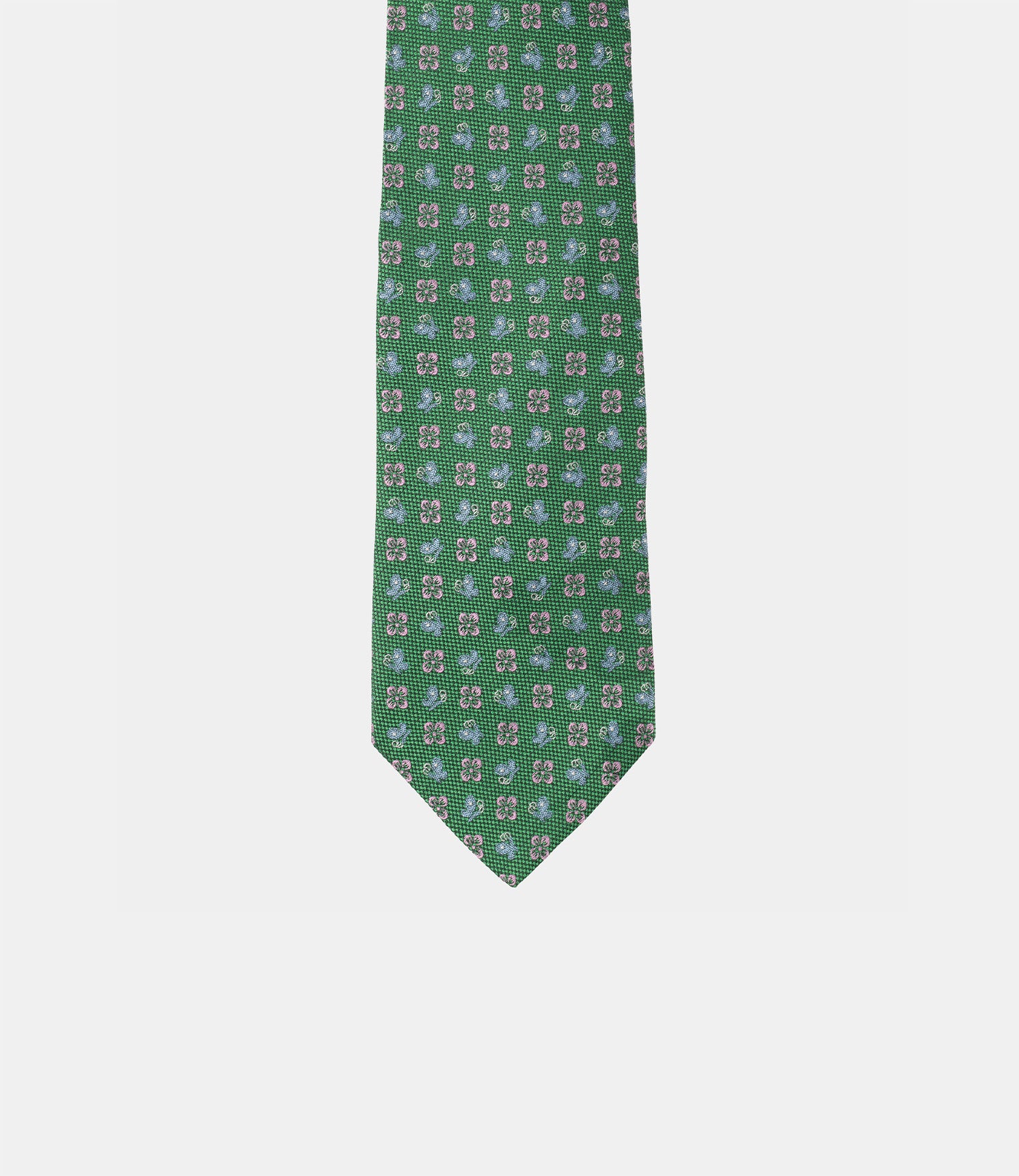 Miguel Bellido Corbatas Corbata de seda natural con motivos florales corbata Rosa jacquard