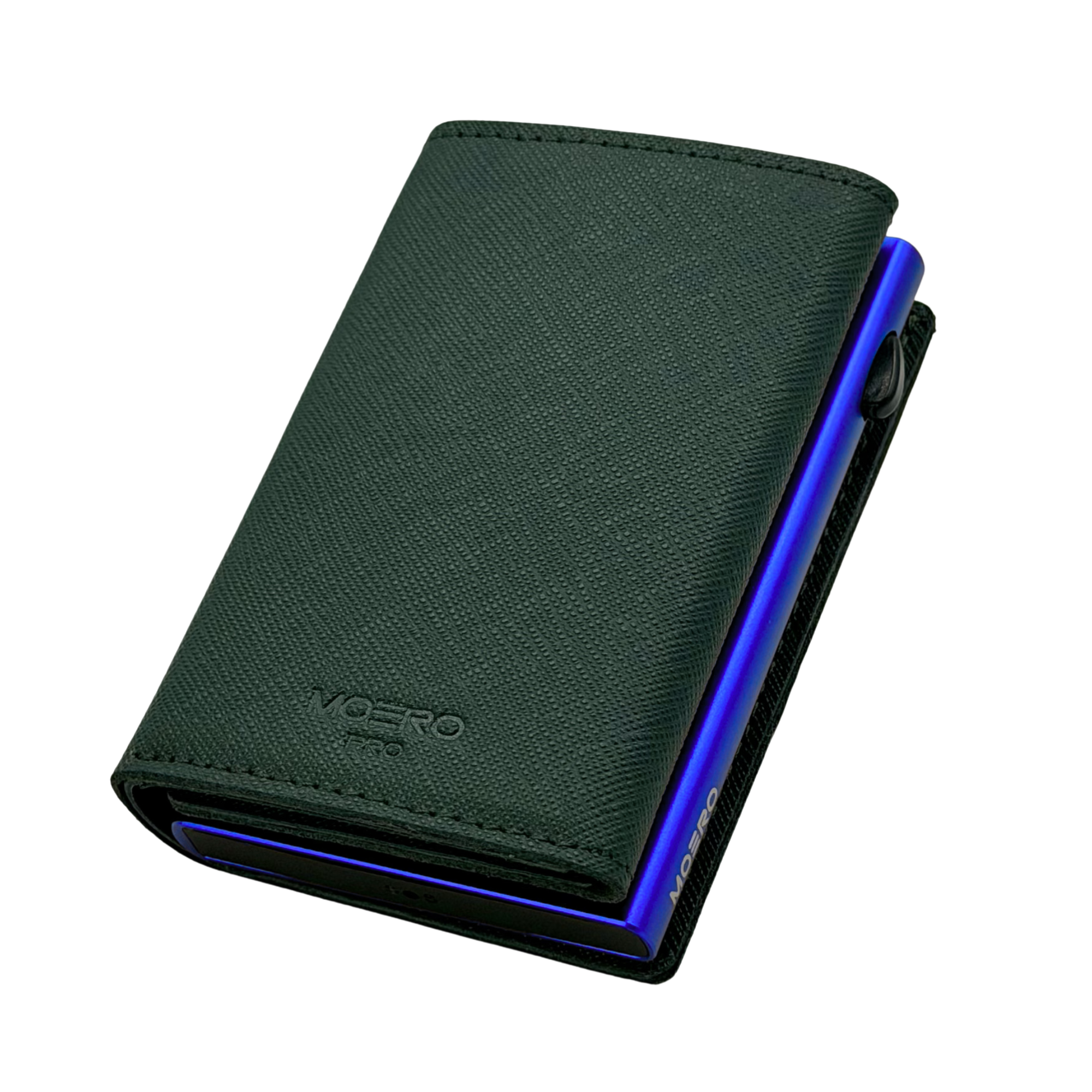 Moero Linea PRO PRO PLUS Zip Saffiano portafoglio verde foresta RFID