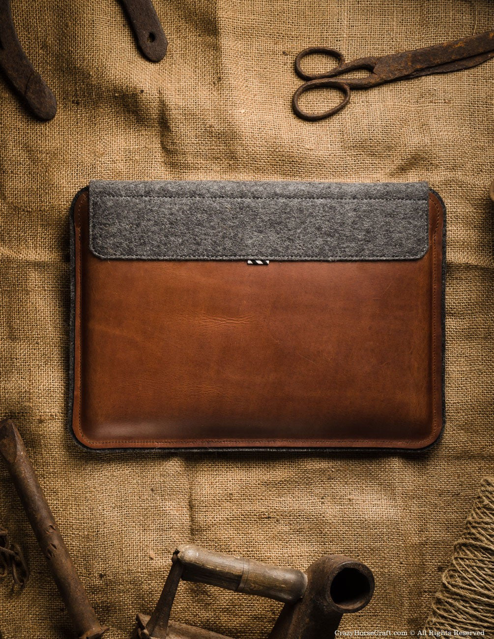 Crazy Horse Craft MacBook Cases Classic Brown custodia MacBook Air 13 pollici in pelle