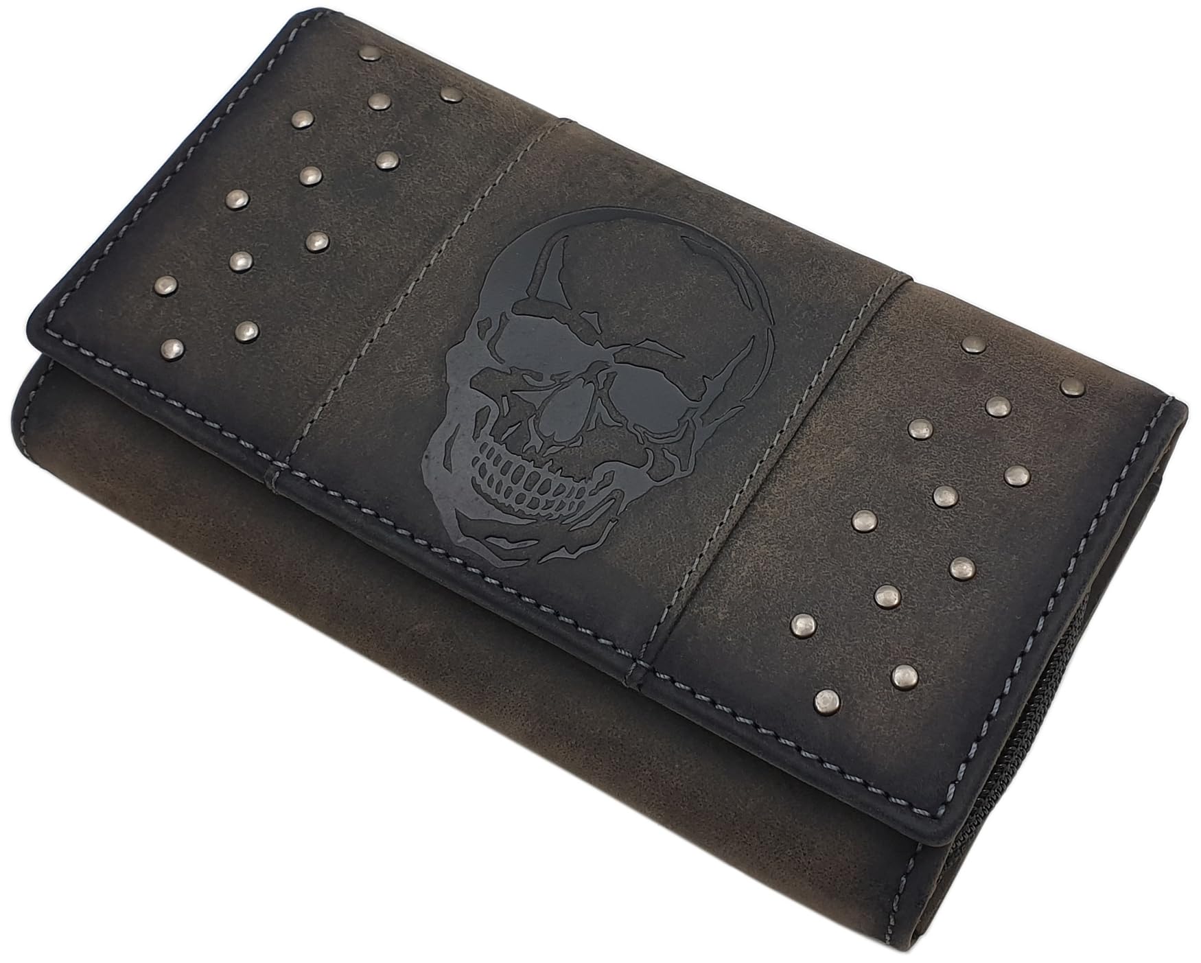myledershop Damen Geldbörsen portafoglio donna cognac in pelle di bufalo RFID e NFC