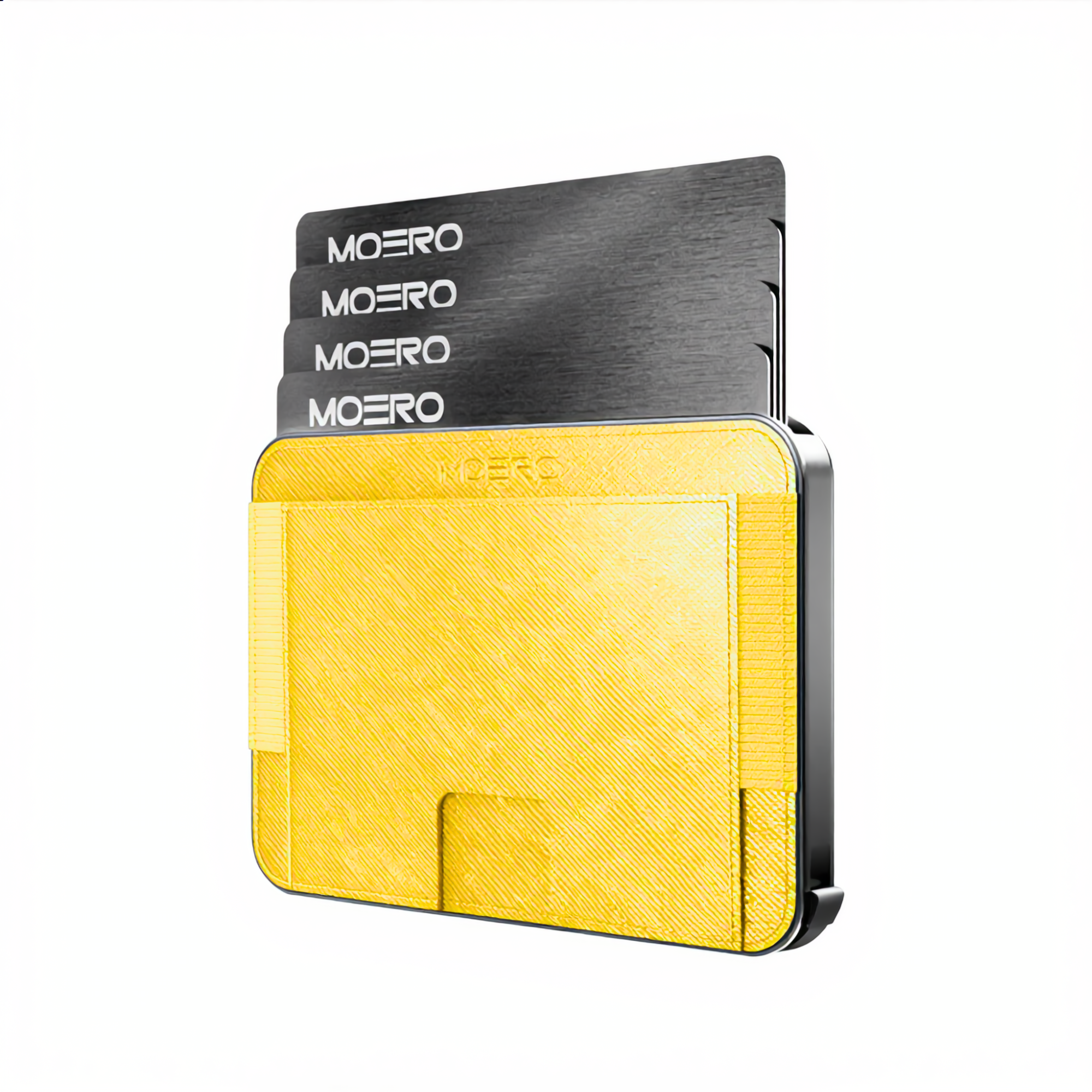 Moero Linea M2 M2 Pro Saffiano Yellow portafoglio MagSafe RFID