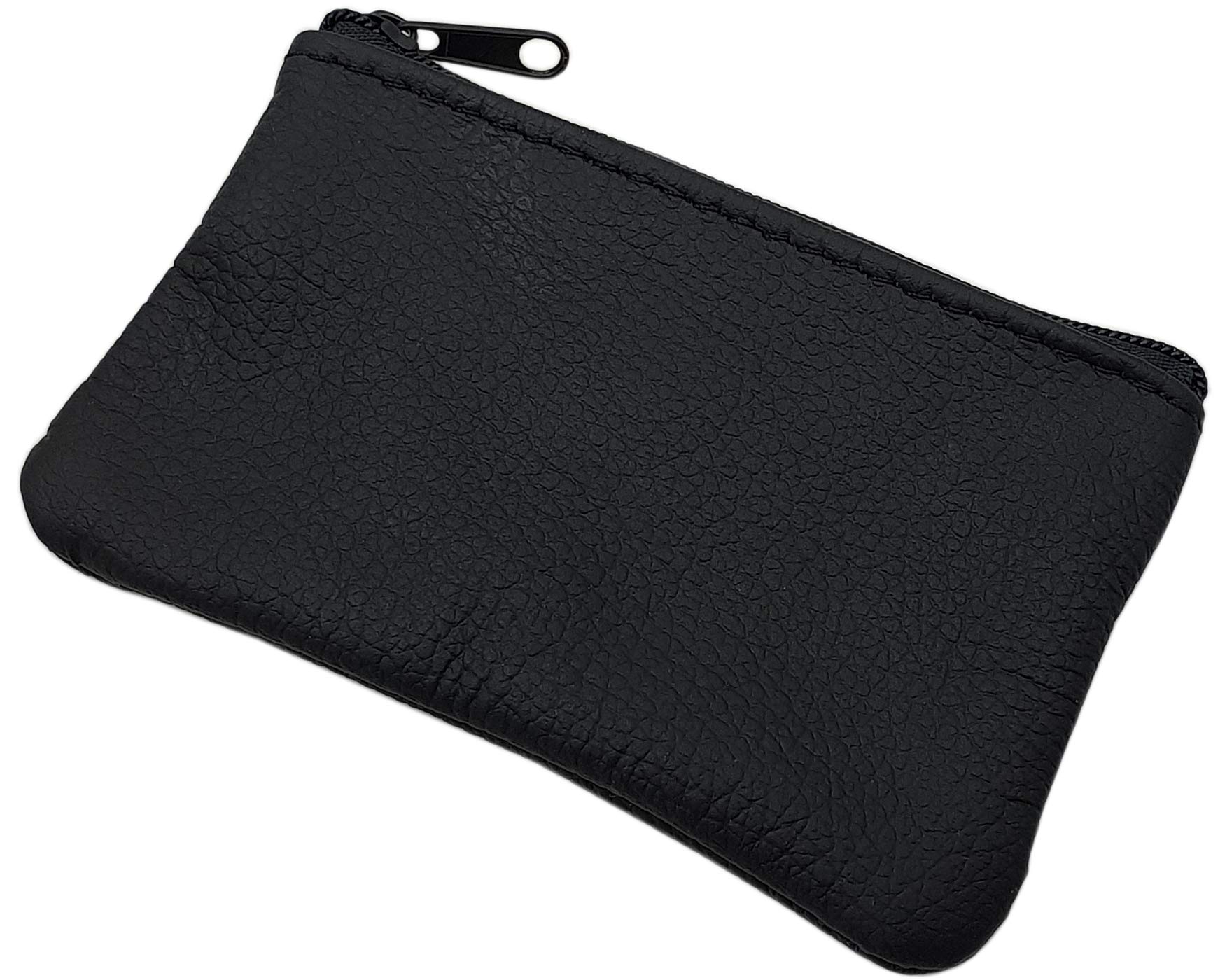 myledershop Schlüsseltaschen portachiavi in pelle nero con zip