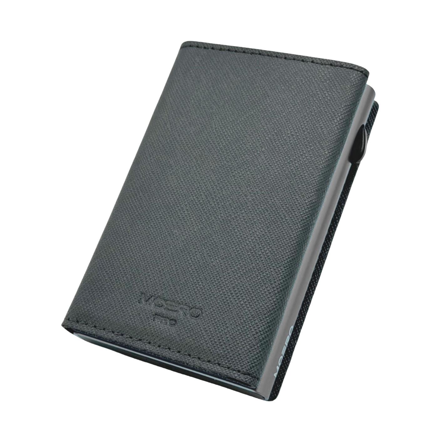 Moero Linea PRO PRO Zip Saffiano portafoglio grigio RFID