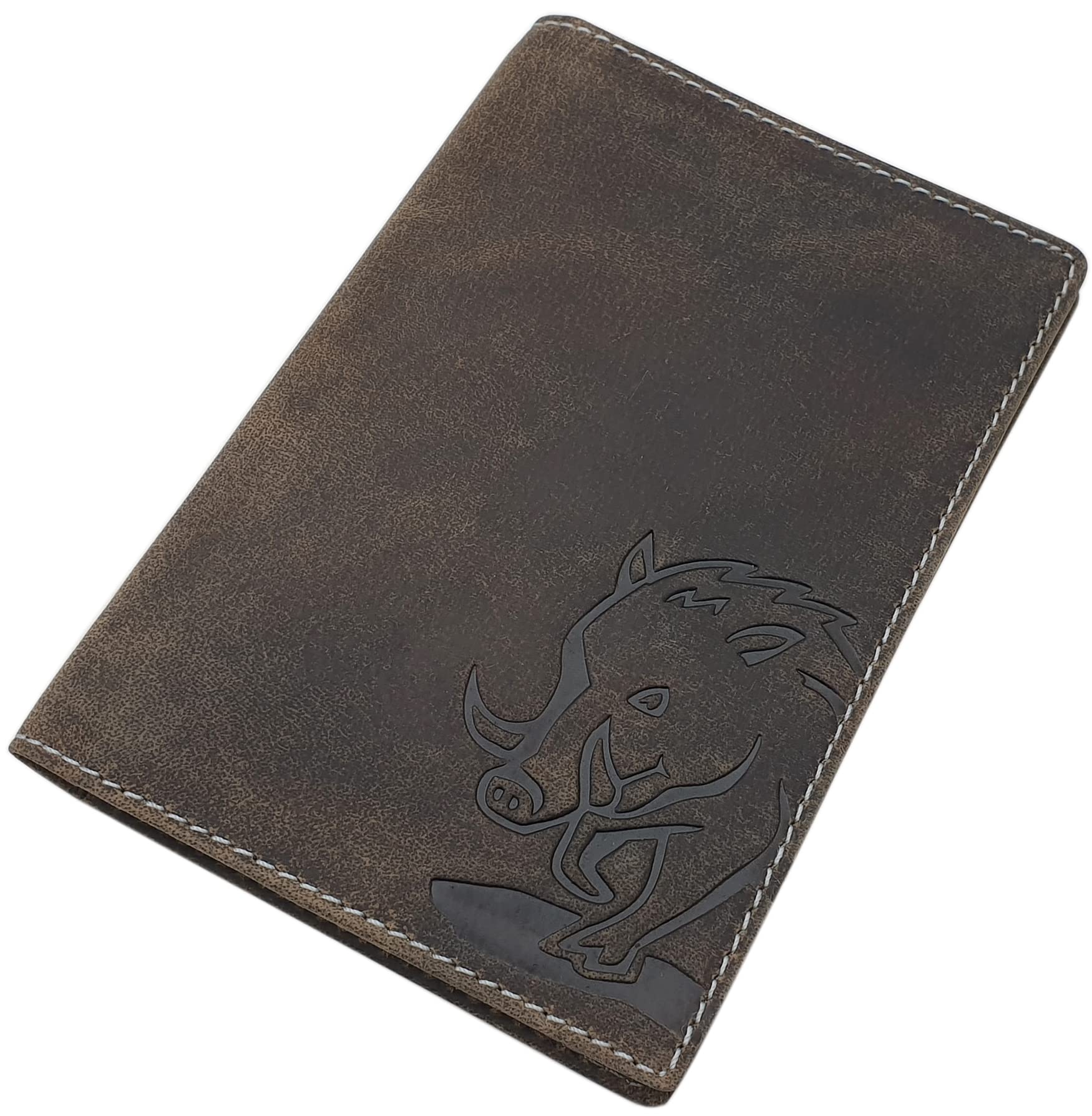 myledershop Karten- und Ausweisetuis portadocumenti motivo cervo pelle bufalo