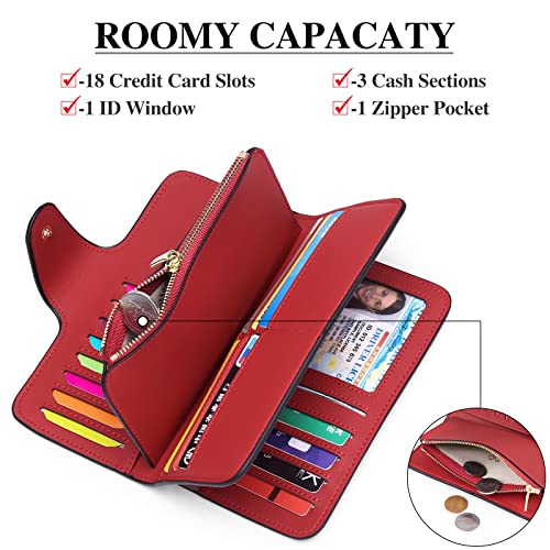 GOIACII WOMEN'S LARGE WALLET Portafoglio lungo donna RFID