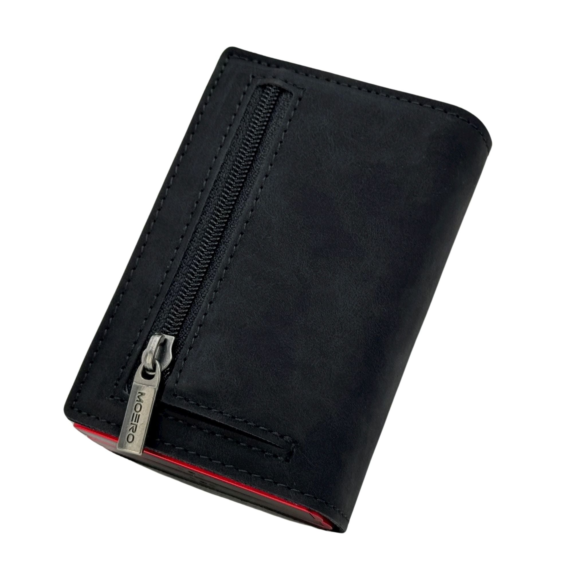 Moero Linea PRO Dual Zip portafoglio Nero 4.0 RFID doppio portacarte
