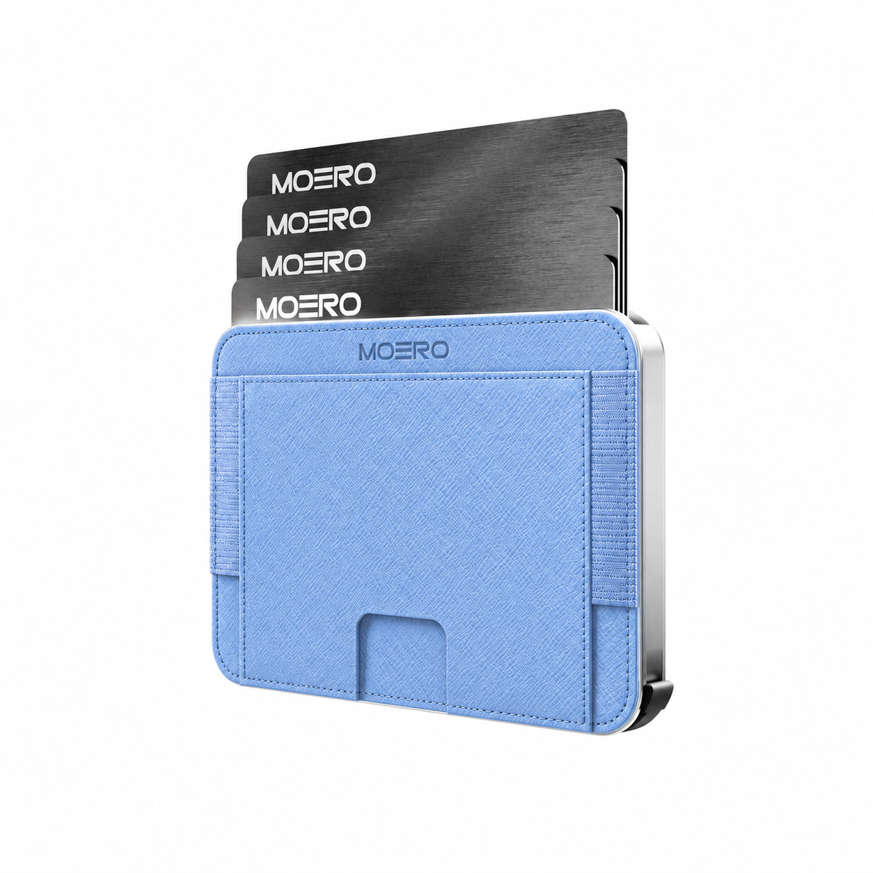 Moero Linea M2 M2 Pro Saffiano Ghiacciaio portafoglio MagSafe RFID