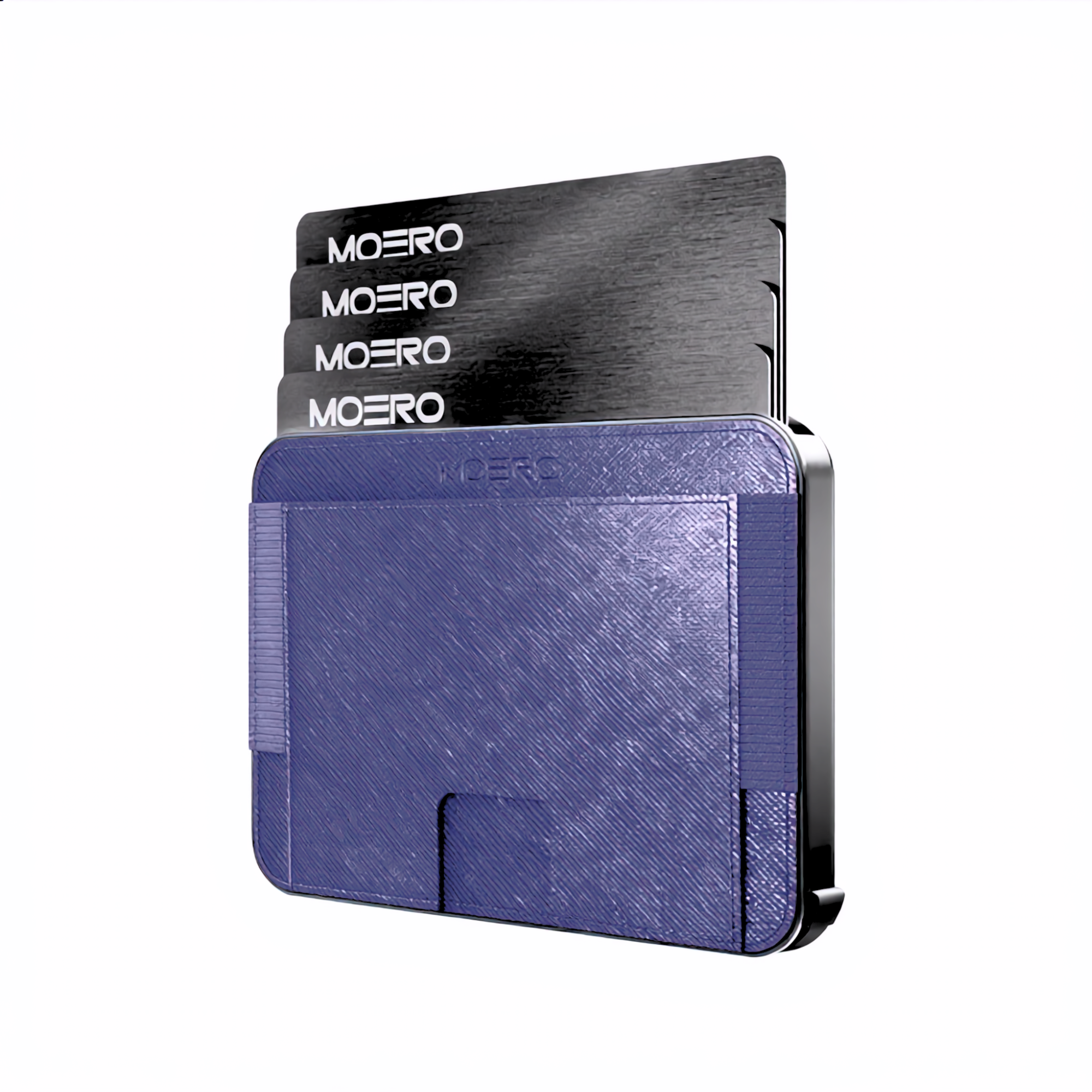 Moero Linea M2 M2 Pro Saffiano Blue Oltremare portafoglio MagSafe RFID