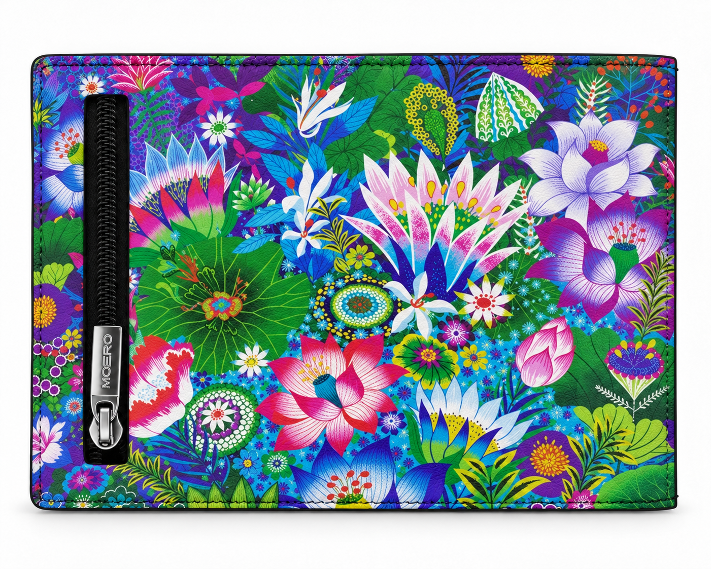Moero Edizioni Speciali PRO Floral Eden Tropicale portafoglio Saffiano RFID