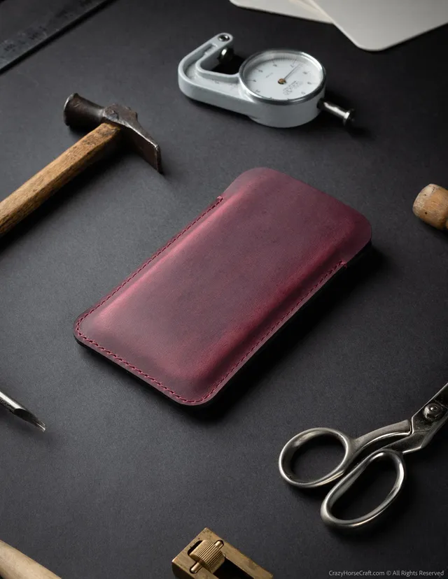Crazy Horse Craft Phone Cases Classic Leather custodia iPhone in pelle