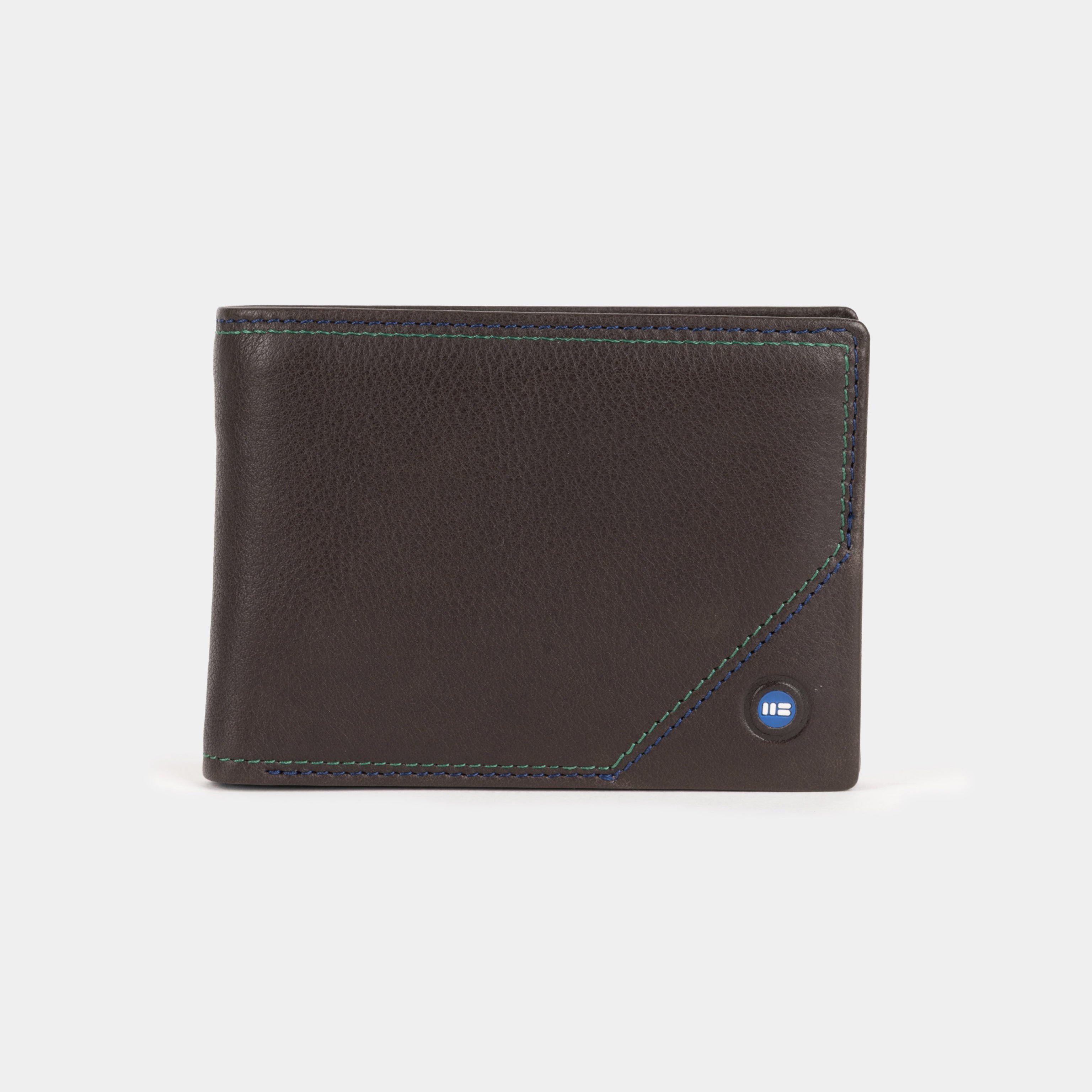 Miguel Bellido Carteras Hamburgo portafoglio Marrone scuro con portamonete RFID