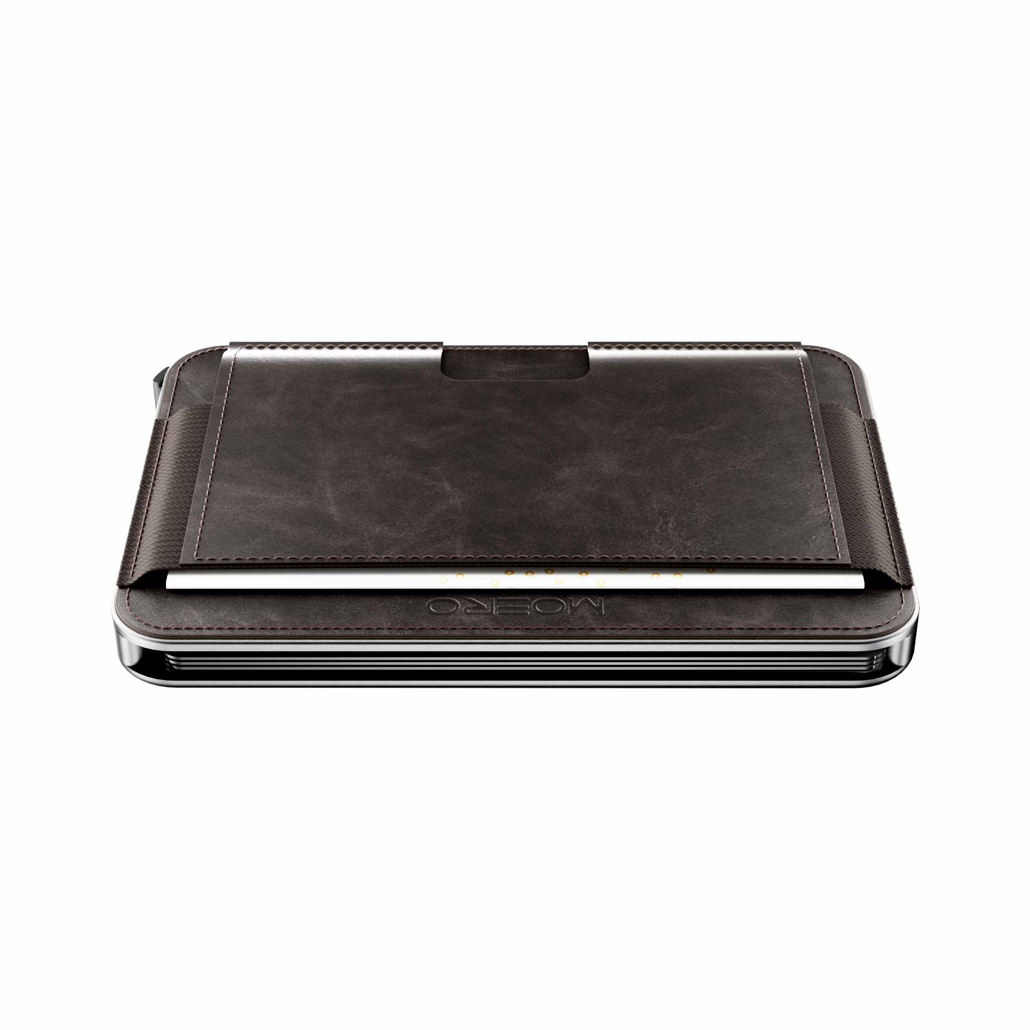 Moero Linea M2 M2 Pro Vintage Dark Brown portafoglio MagSafe RFID