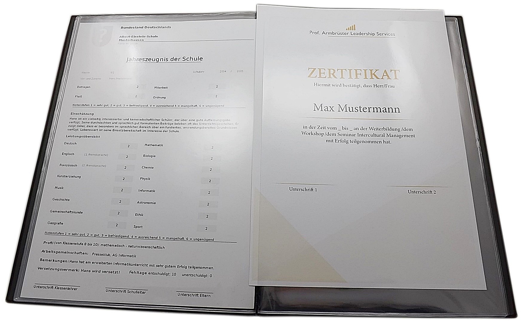 myledershop Ausweismappen portadocumenti 12 scomparti nero A4