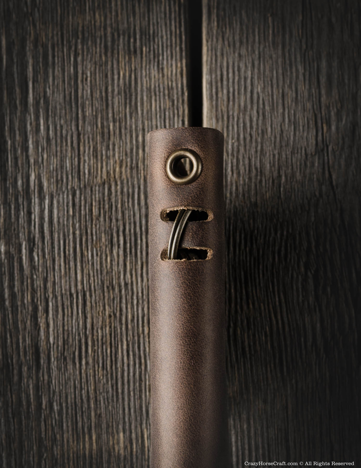 Crazy Horse Craft Key Holders portachiavi in pelle Wood Brown
