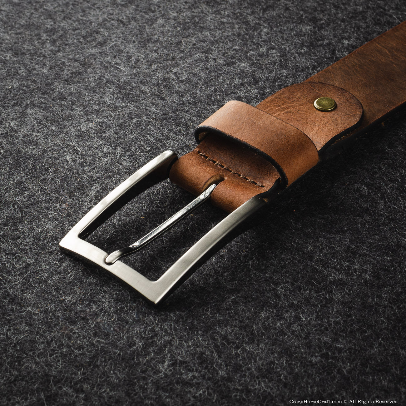 Crazy Horse Craft Belts Cintura in pelle marrone classica 40 mm