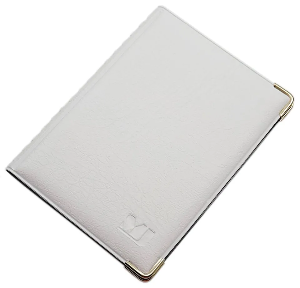 myledershop Karten- und Ausweisetuis Porta carte d'identità e carte di credito MJ-Design-Germany Design 4 Bianco