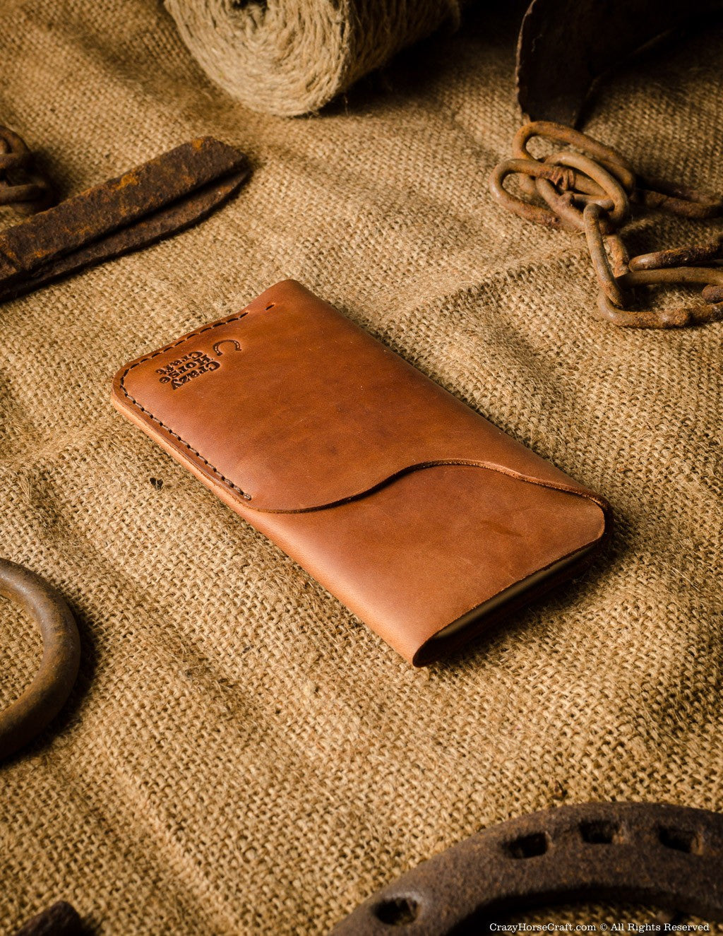 Crazy Horse Craft Phone Cases custodia portafoglio iPhone Classic Brown
