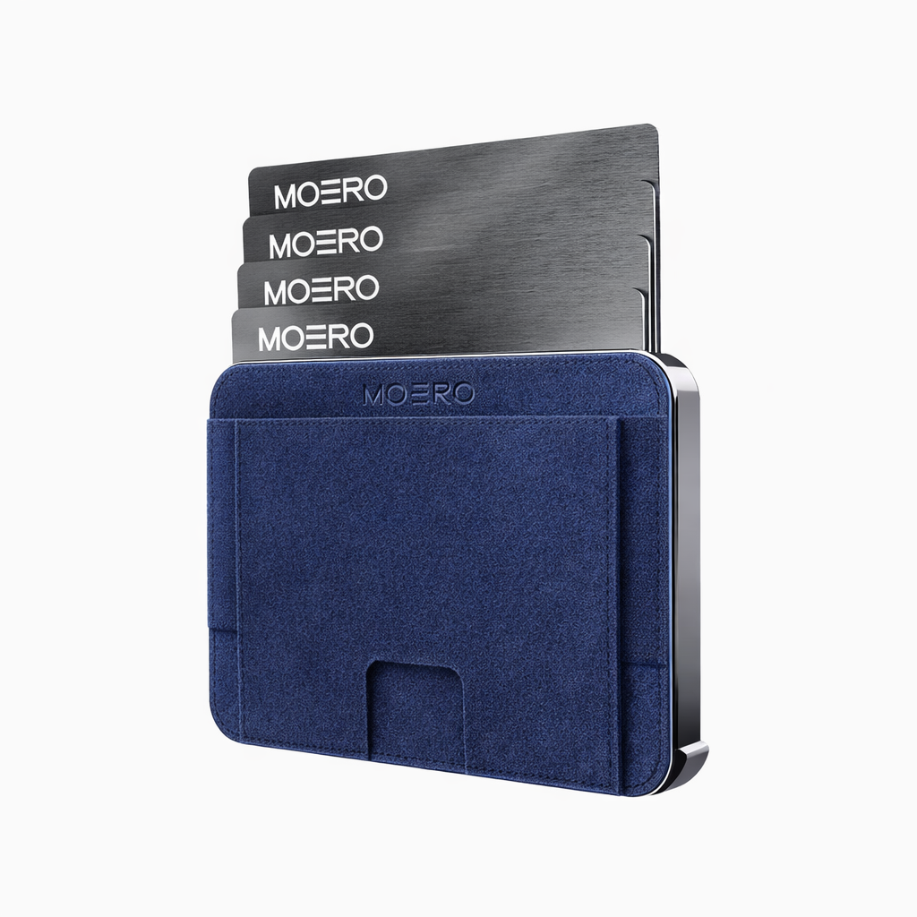 Moero Linea M2 M2 Pro portacarte MagSafe Nero RFID alluminio