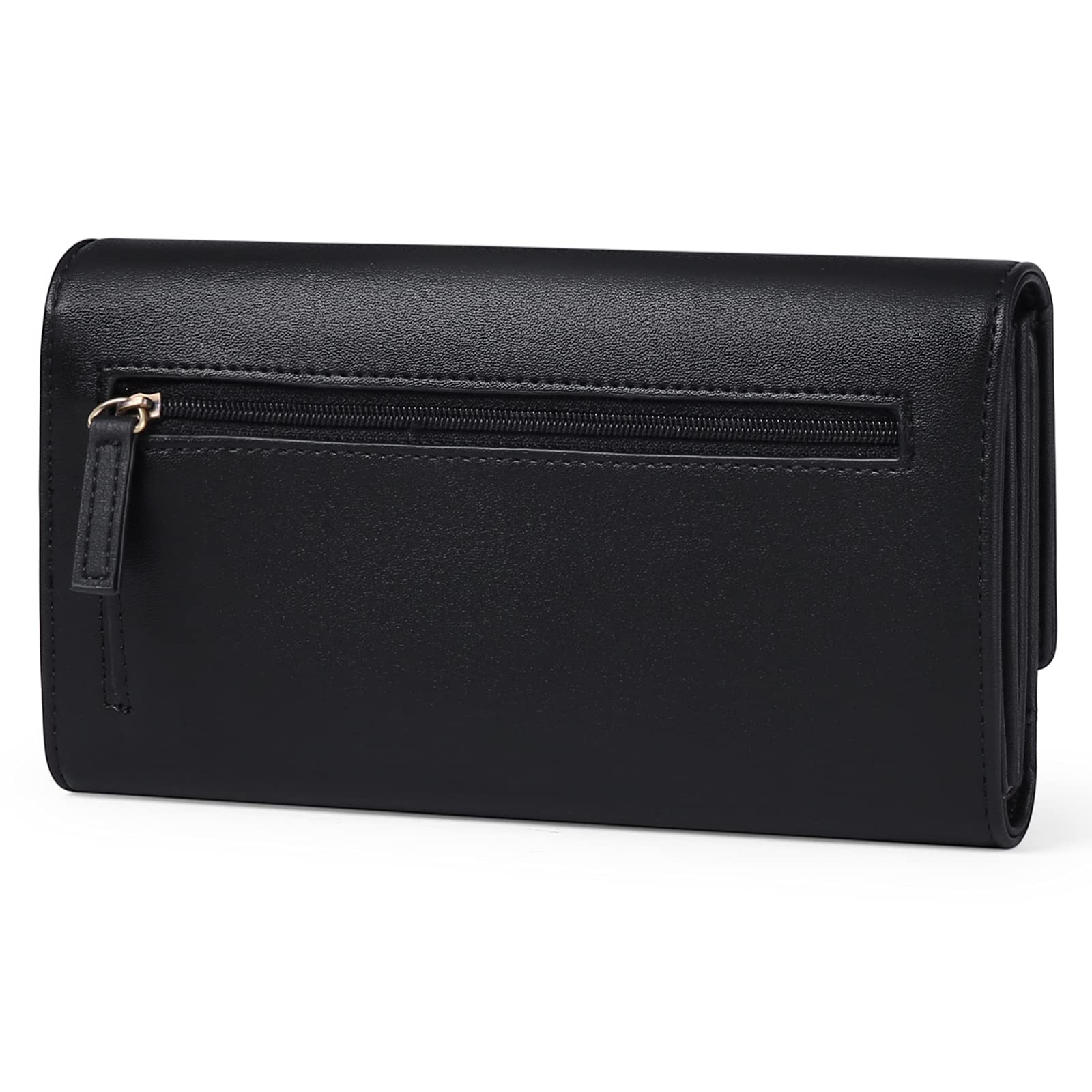 GOIACII WOMEN'S LARGE WALLET portafoglio donna lungo RFID grande nero