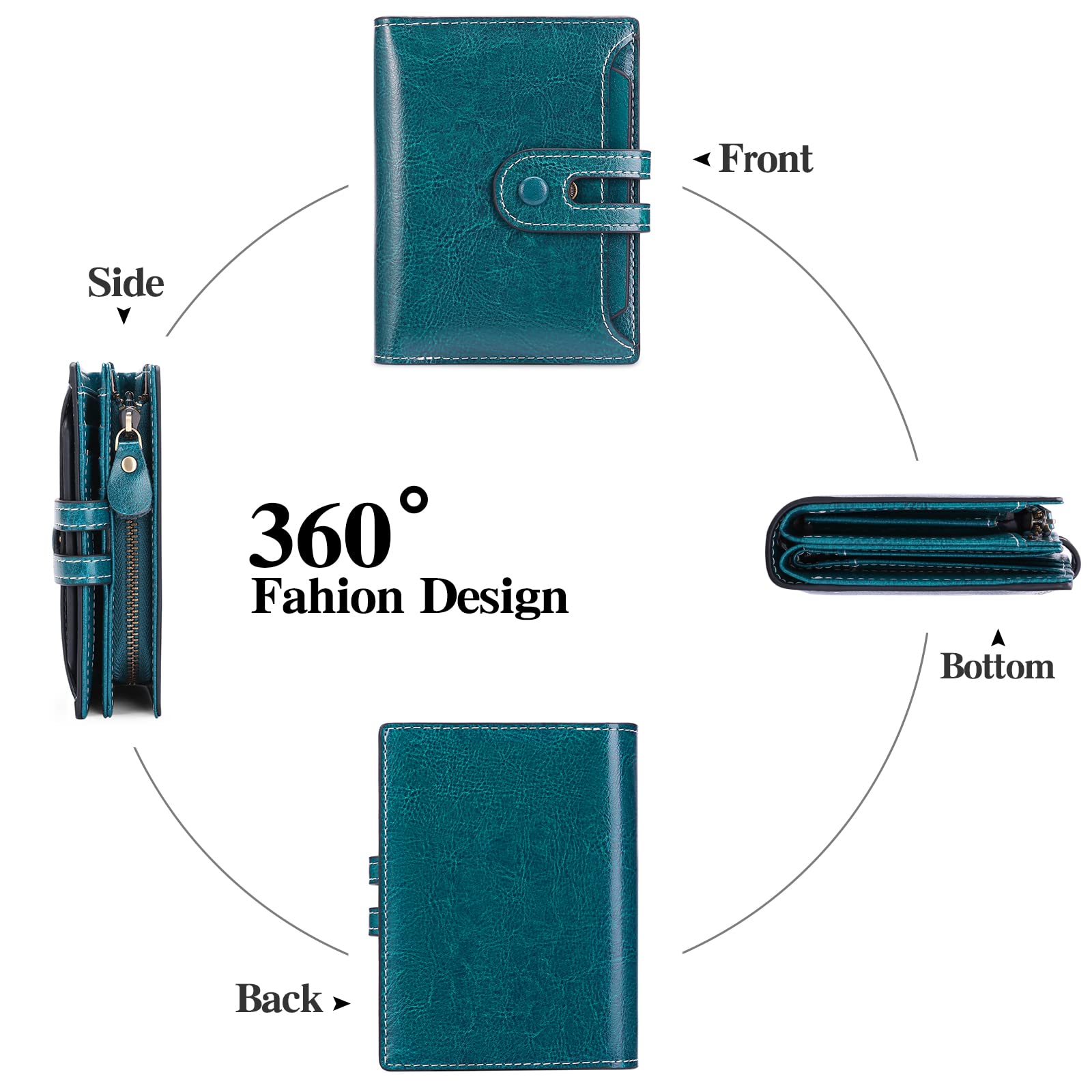 GOIACII SMALL WALLET portafoglio donna in pelle con blocco RFID